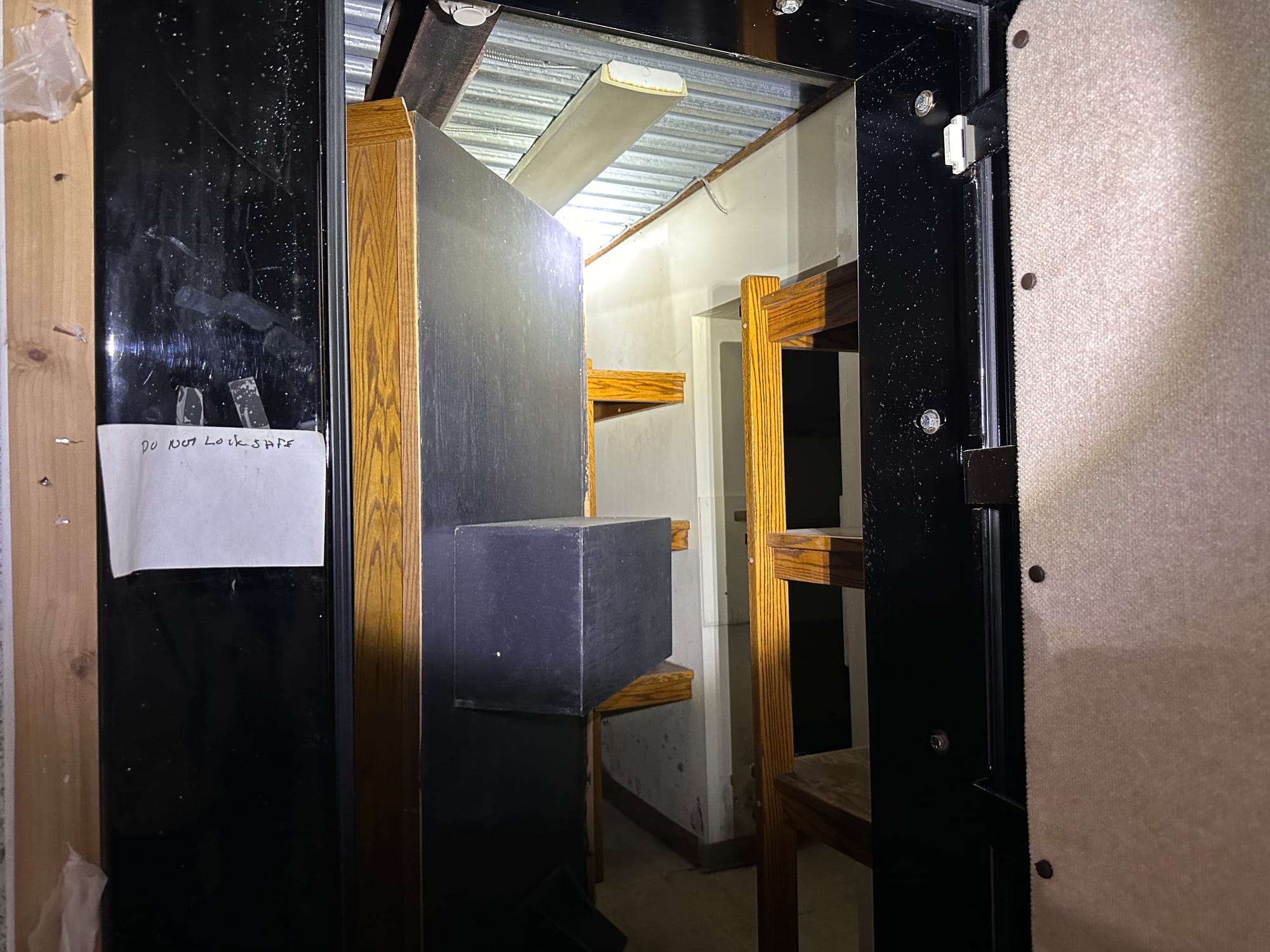 The hidden room inside of the safe room in the basement of 3015 Barrington Lane in Salisbury Township.