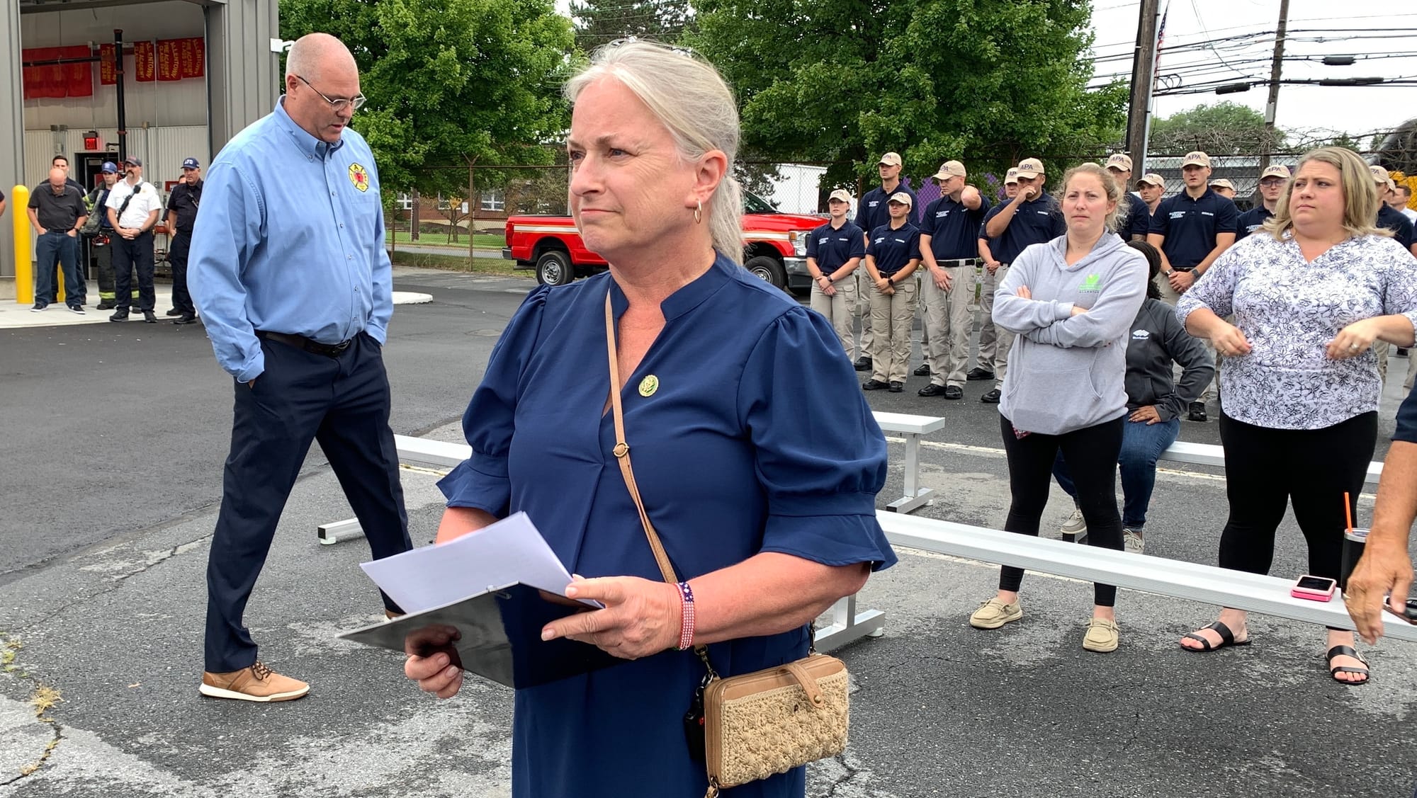 Rep. Susan Wild at the Allentown Fire Academy and Emergency Operations Center Ribbon-Cutting and Dedication.