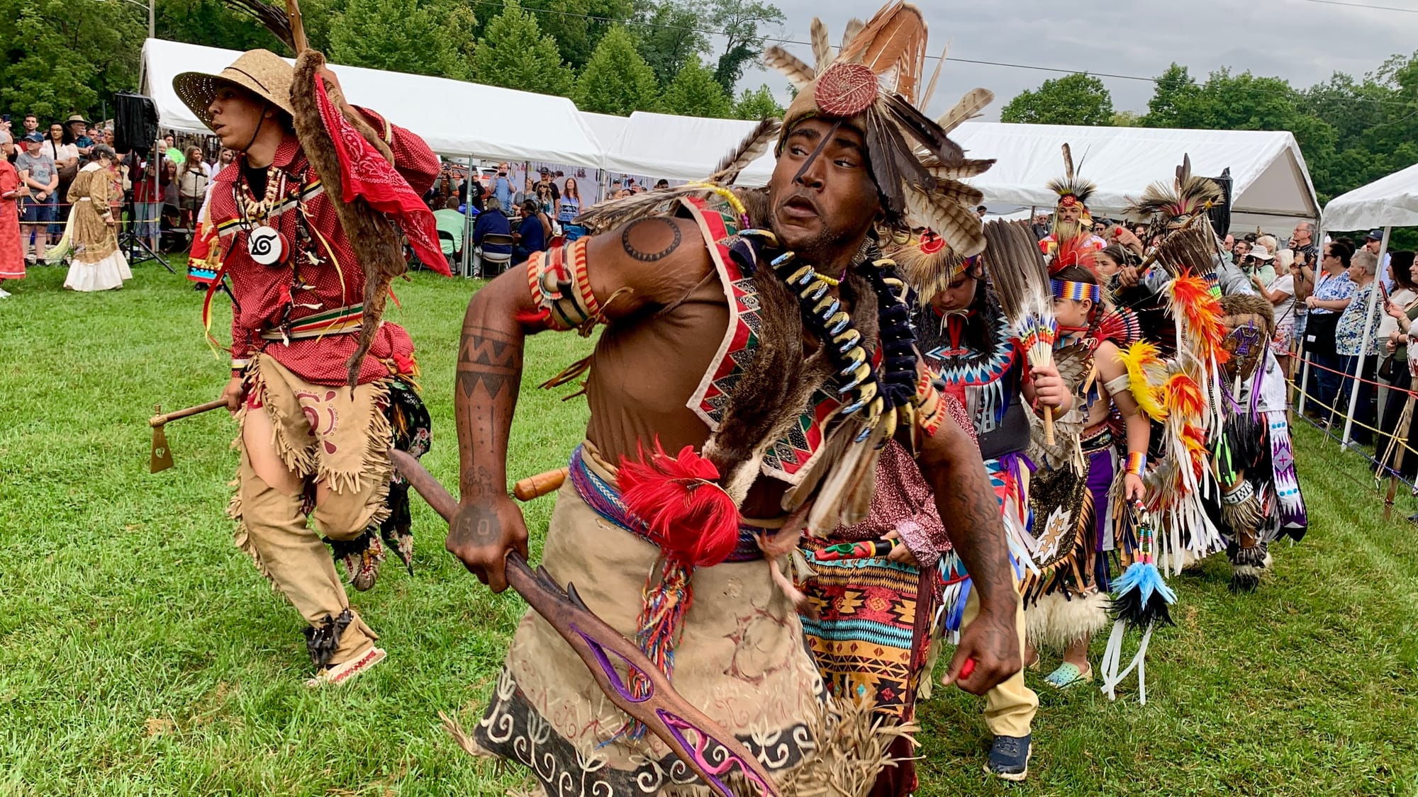 The Grand Entry at the Roasting Ears of Corn Festival.