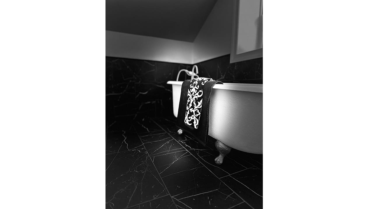 The bathroom in the renovated West Bethlehem home.