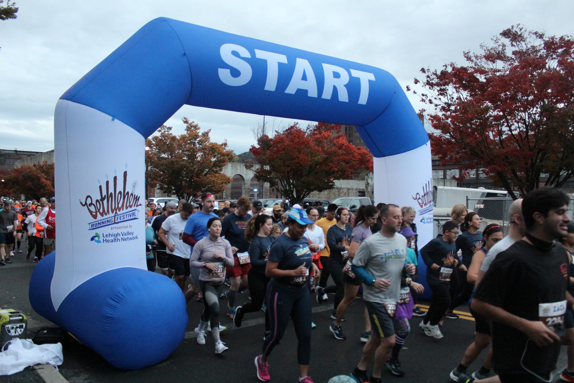 Runners at the Bethlehem Running Festival's first day.
