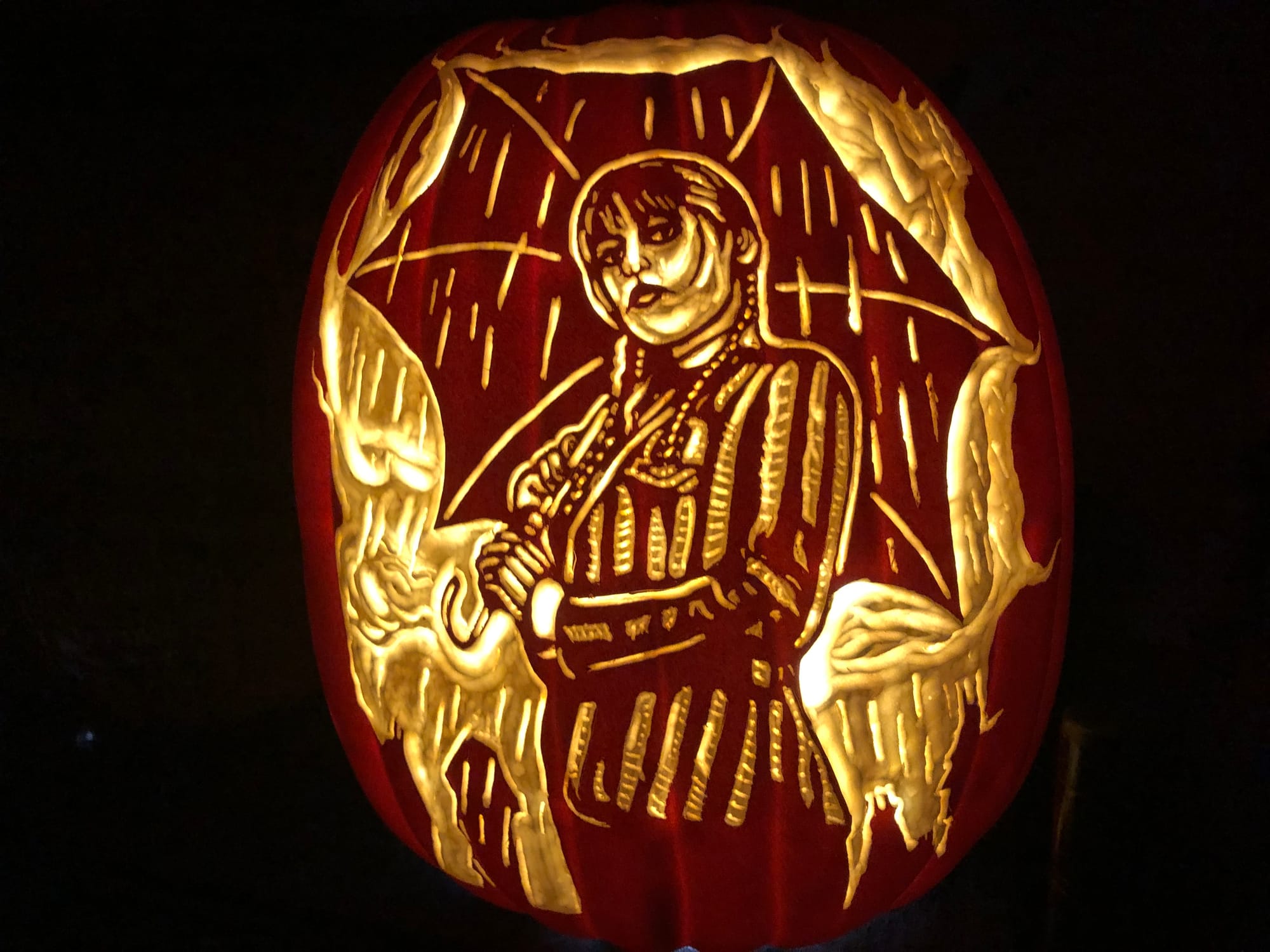 It can take hours or even days for Ian Fetterman, of Palmer Township, to meticulously carve intricate scenes onto the skin of