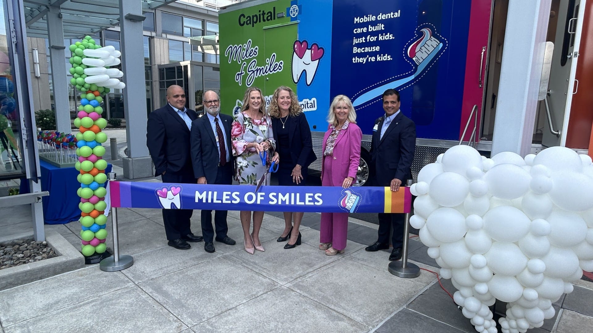 Lehigh Valley Health Network and Capital Blue Cross roll out new Miles of Smiles mobile dental unit in Lehigh Valley. The van