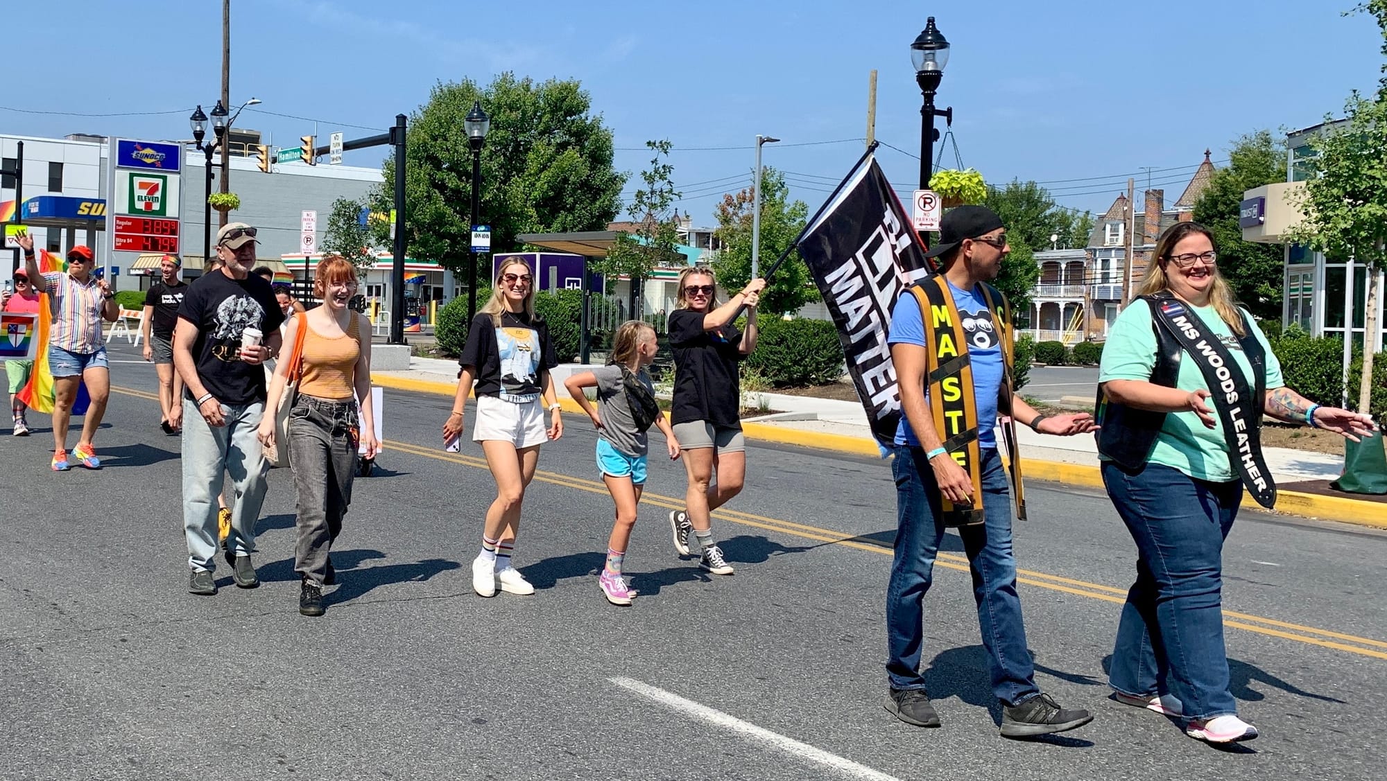 People march in the Pride Parade.