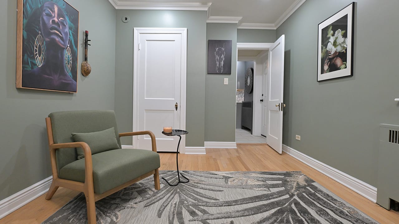 The office in a West Bethlehem home designed by Wandra Cain.