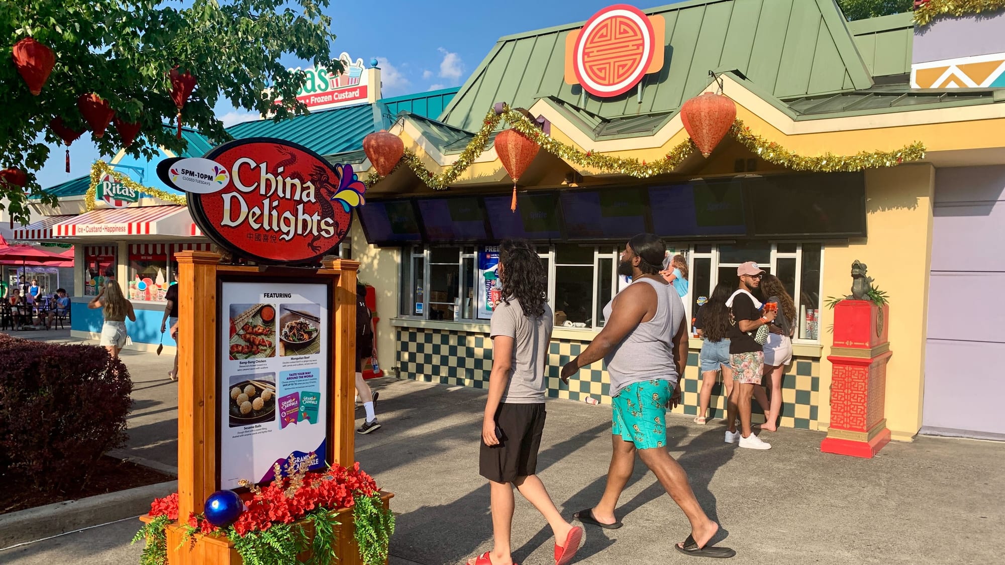The food stand for China at Dorney Park's Grand Carnivale.