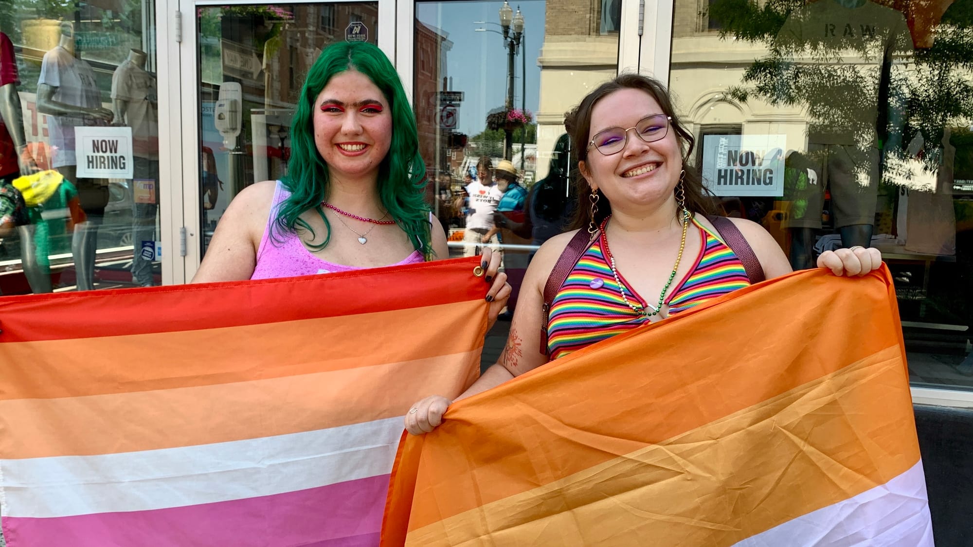 Northampton Borough residents Elisa Rivera and Abby Stoudt at the Pride Parade.