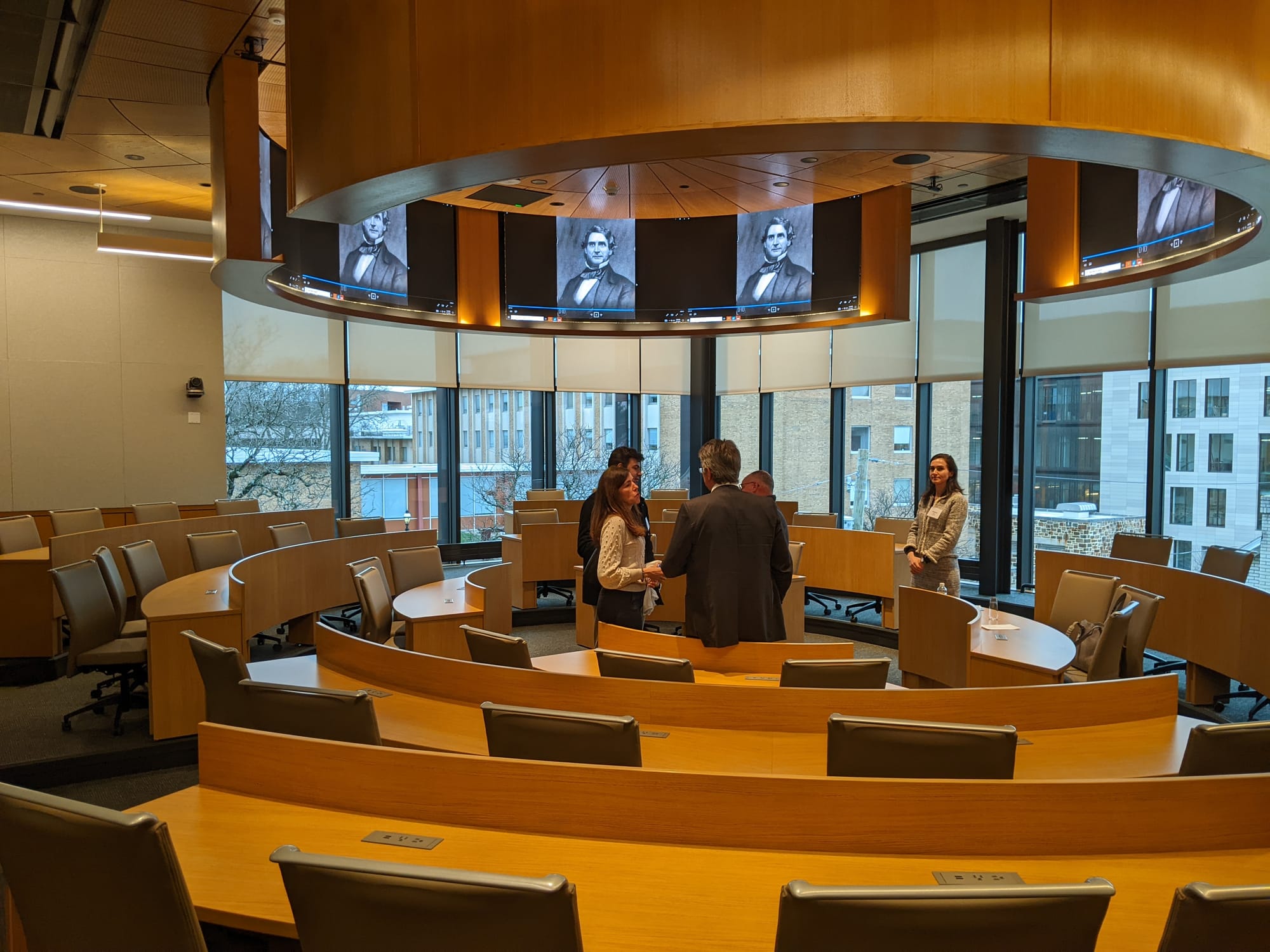 Various forms of classrooms within the new business innovation building