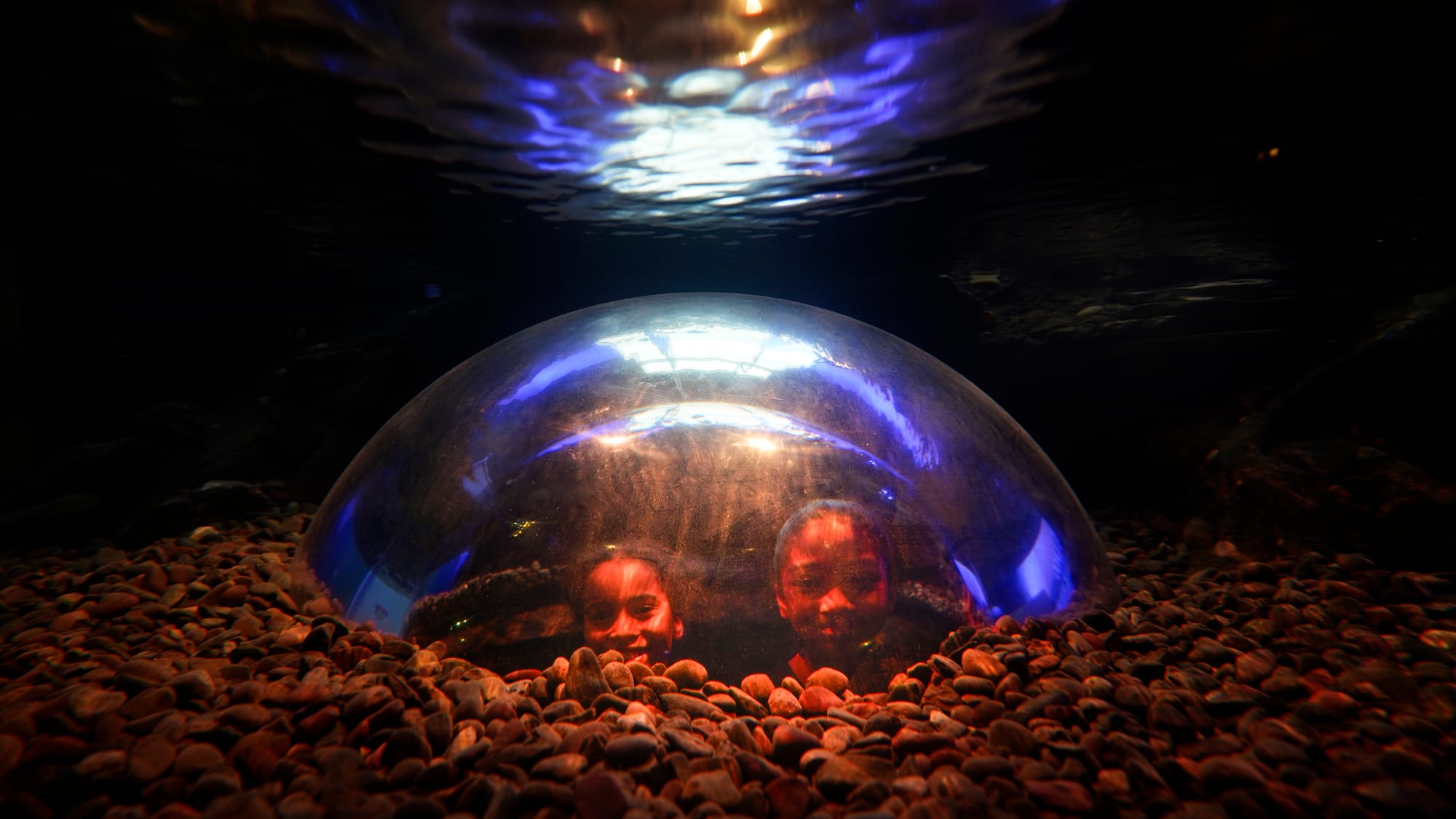 Students get immersed in the Ponds and Lakes exhibit. The Da Vinci Science Center at 815 Hamilton Street, Allentown, held a p