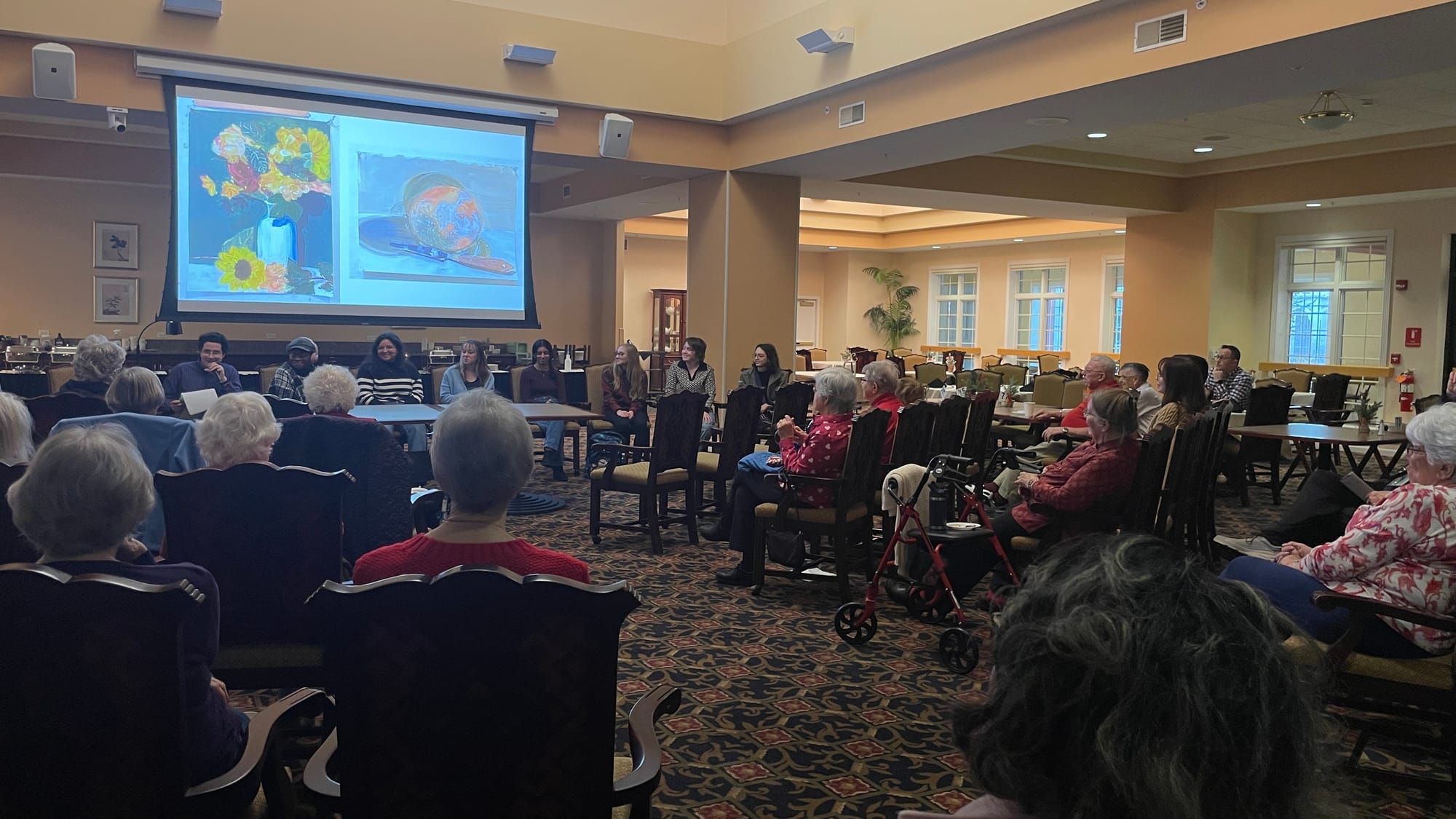 Moravian Village on Friday unveiled its newest edition of the "Main Street Gallery," which featured a "Meet the Artists" sess