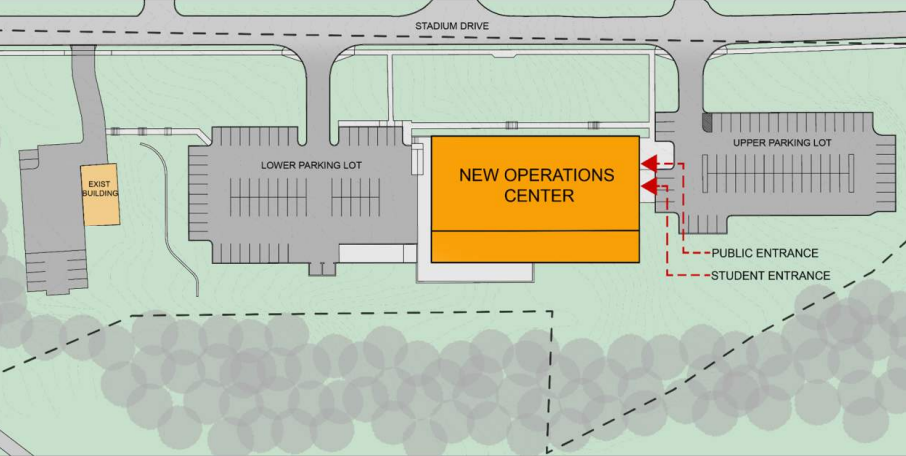 The plan for the Parkland School District Operations Center.