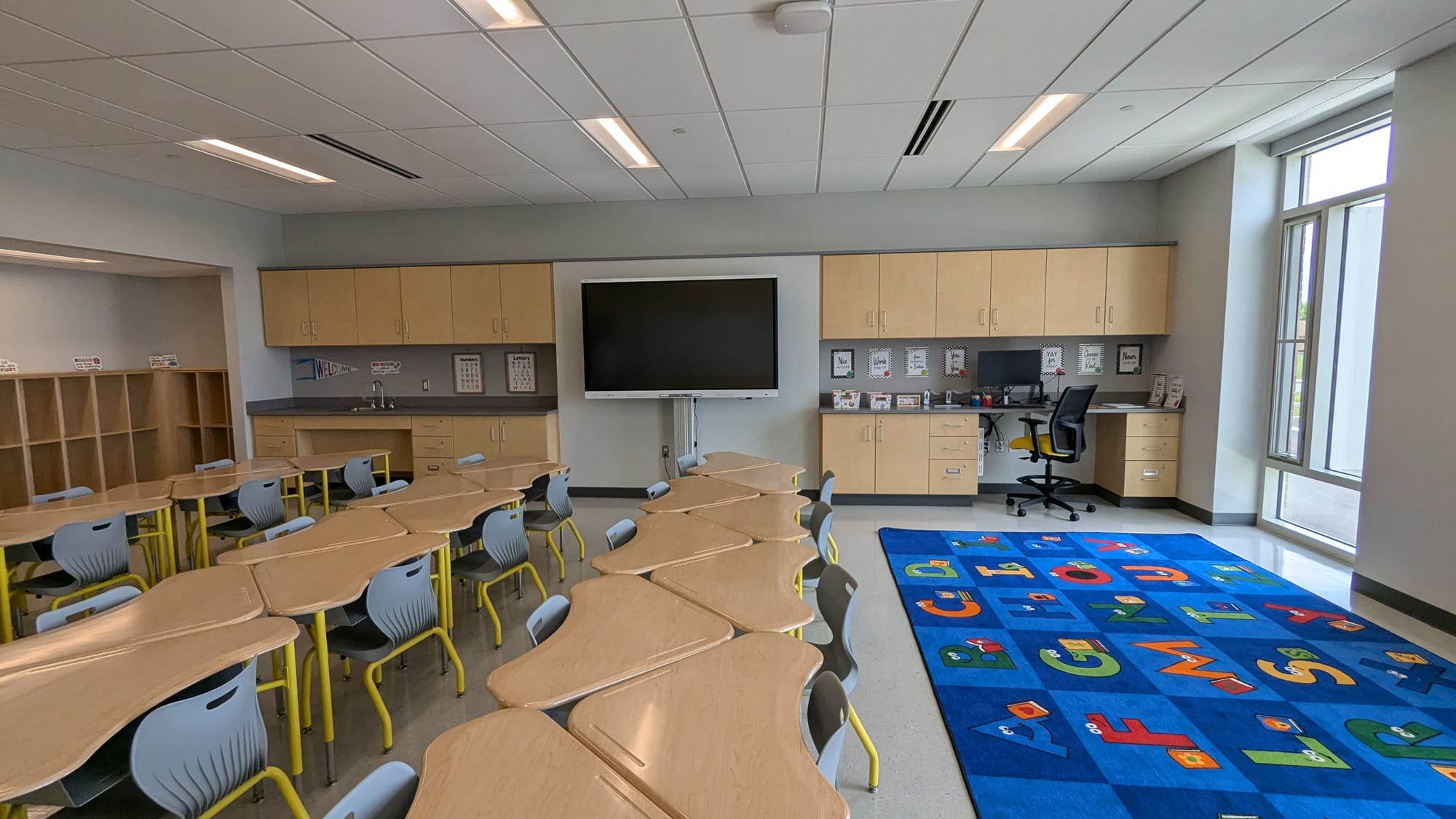 A model classroom at Gockley Elementary during an open house Sunday.
