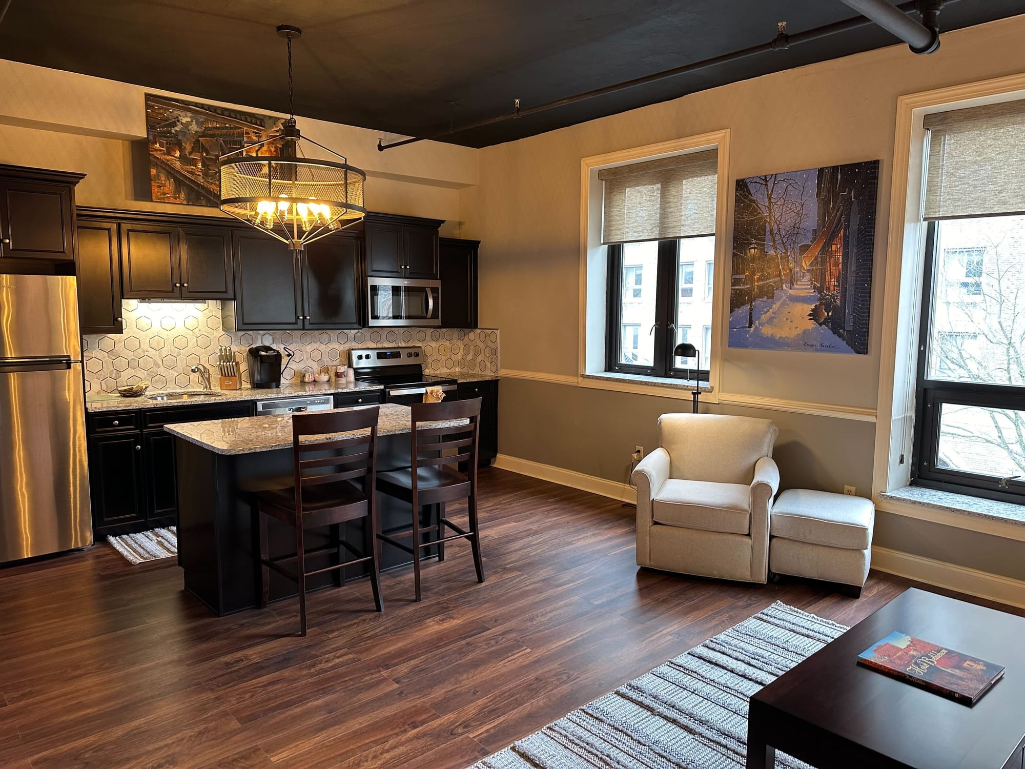 One of Hotel Bethlehem's nine new extended-stay suites. This is the Main Street Suite, a 650-square-foot space with one bed, 