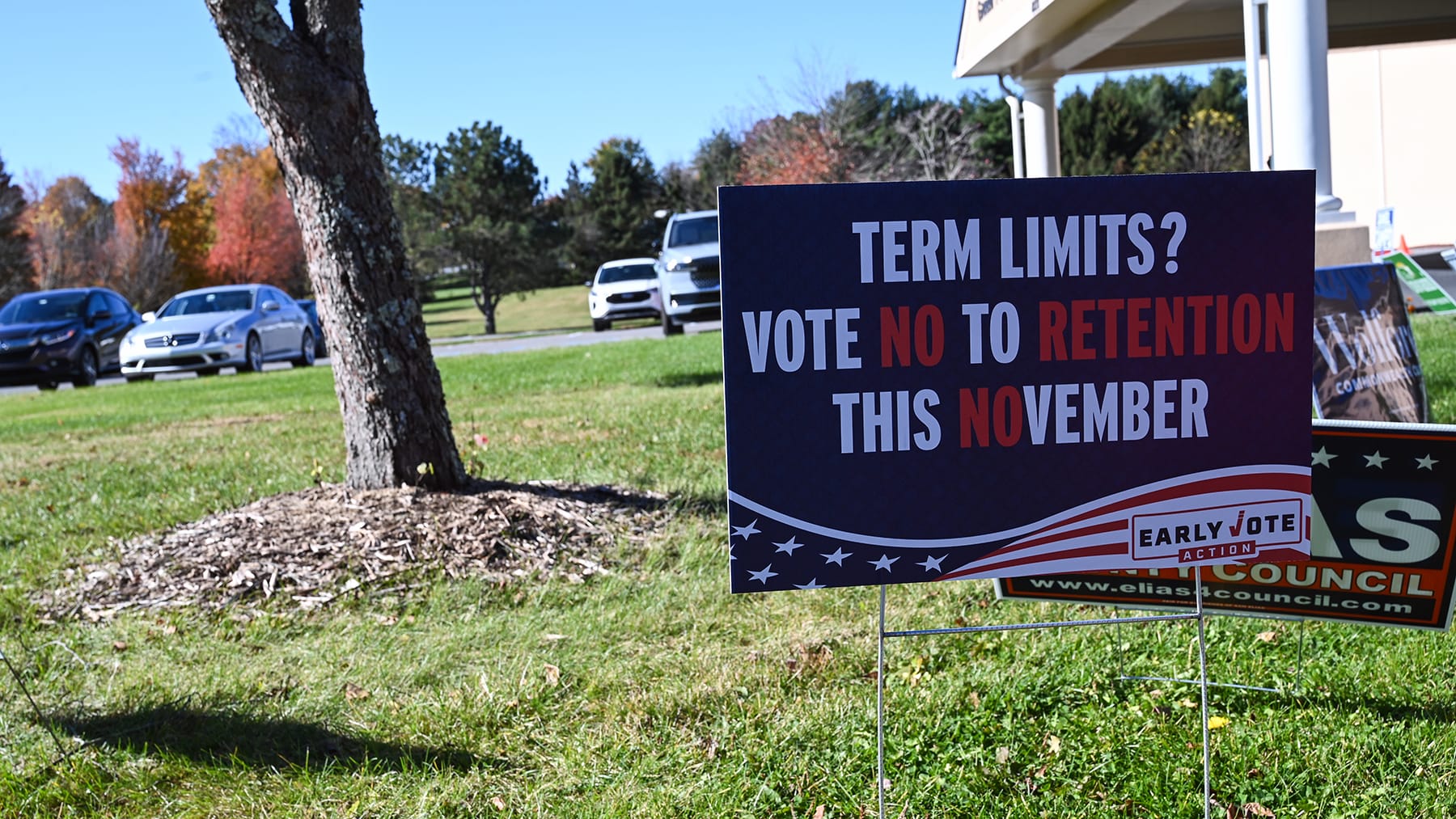 A sign sits outside the Green Pond United Methodist Church on Tuesday, November 4, 2025 in Bethlehem, Pa.