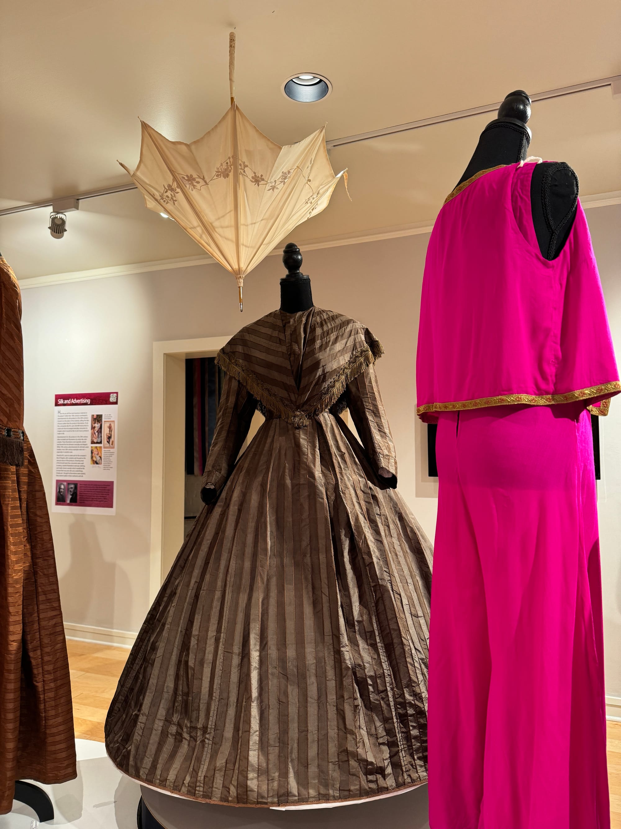 Items in the silk exhibit in Bethlehem museums