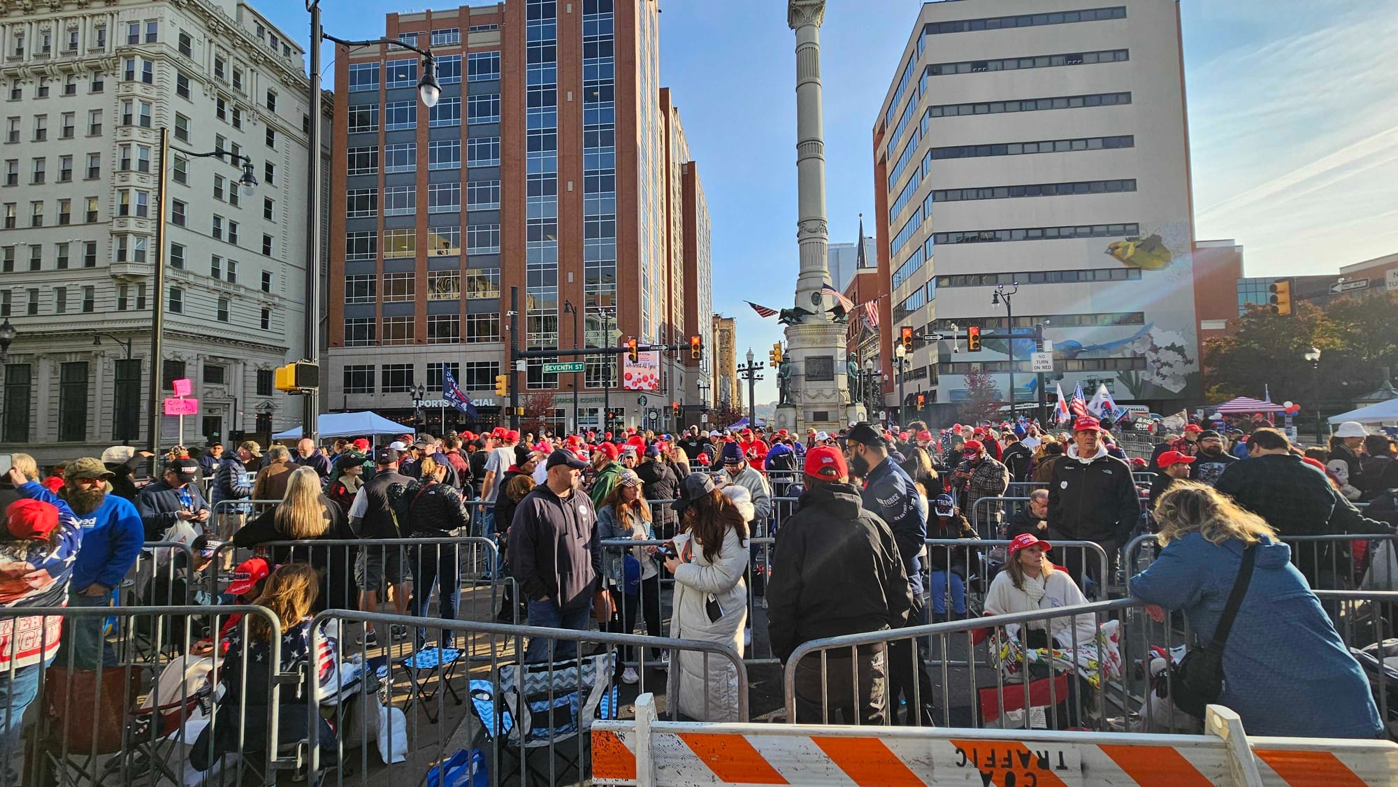 Early crowd excited for Trump rally in Allentown Oct. 29, 2024