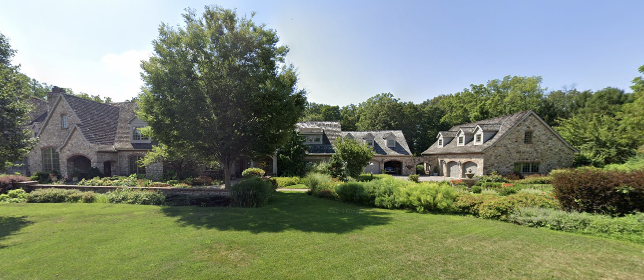The mansion at 3015 Barrington Lane, Allentown, in 2019, before the fire that struck around two years later.
