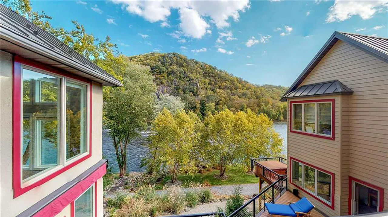 The view of the Delaware River takes this house to the next level