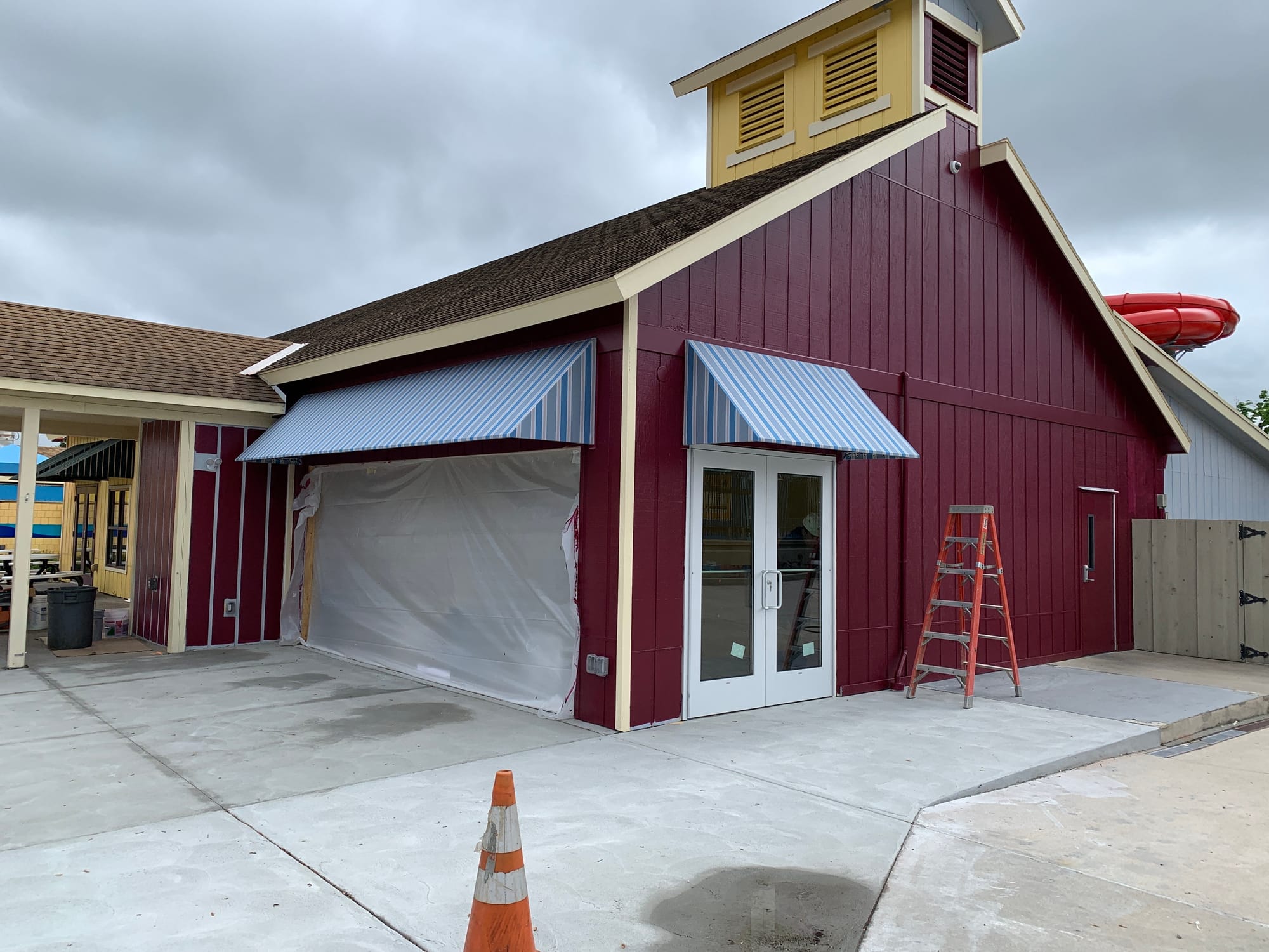 The exterior of the new bar, Schooner's.
