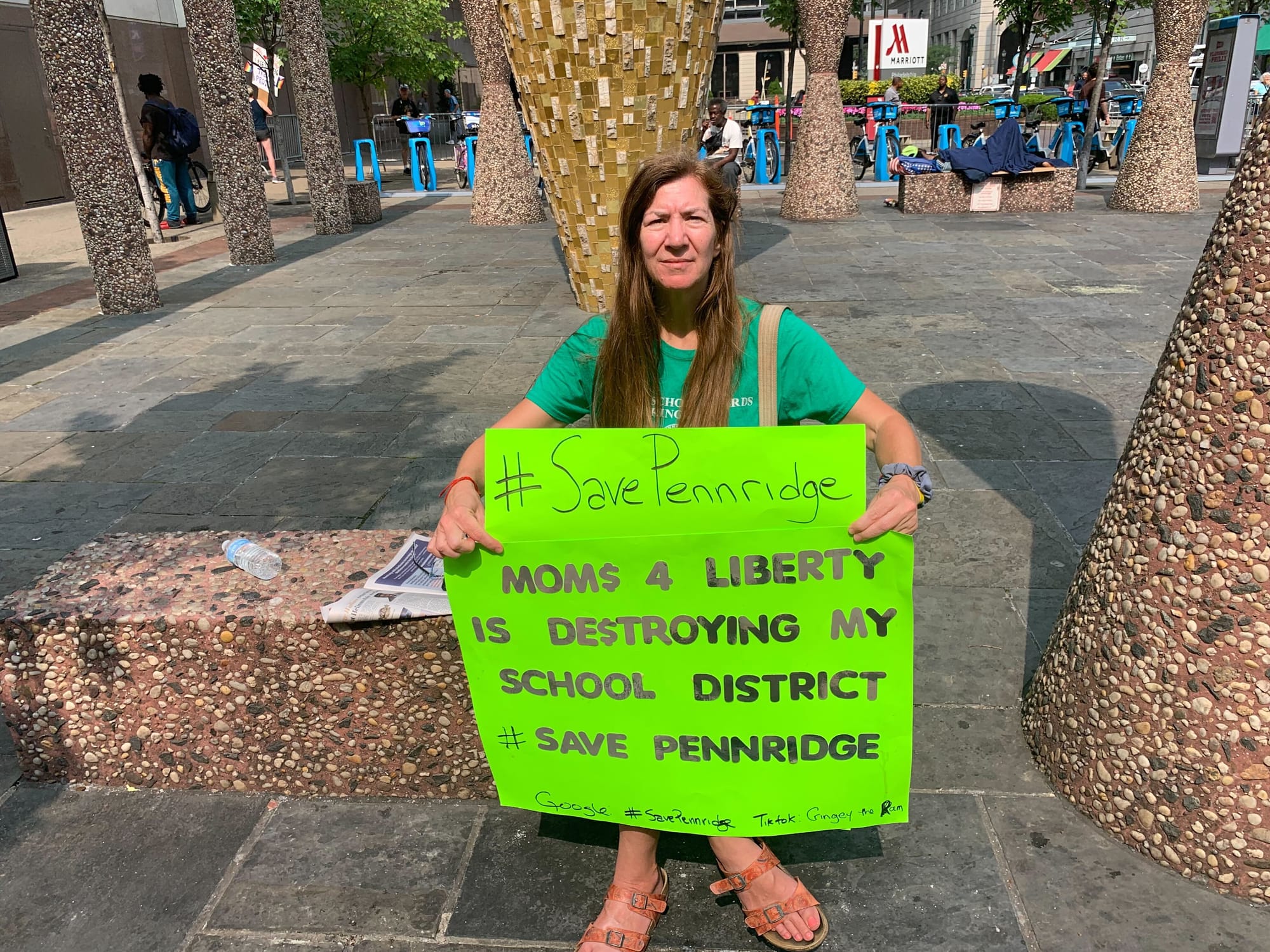 Scenes from the Moms for Liberty summit in Philadelphia, both from protestors outside and the group itself.