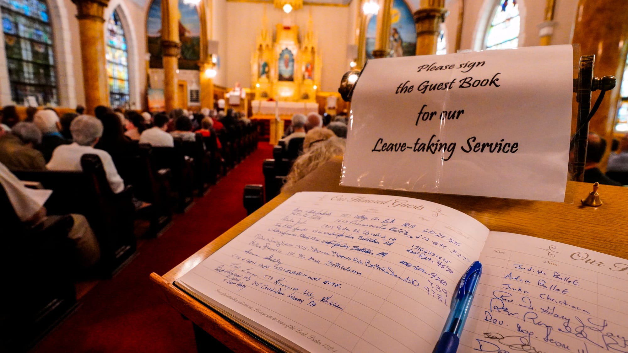 A Thanksgiving and Leave-Taking service was held at St. John's Windish Evangelical Lutheran Church in Bethlehem Sunday, April