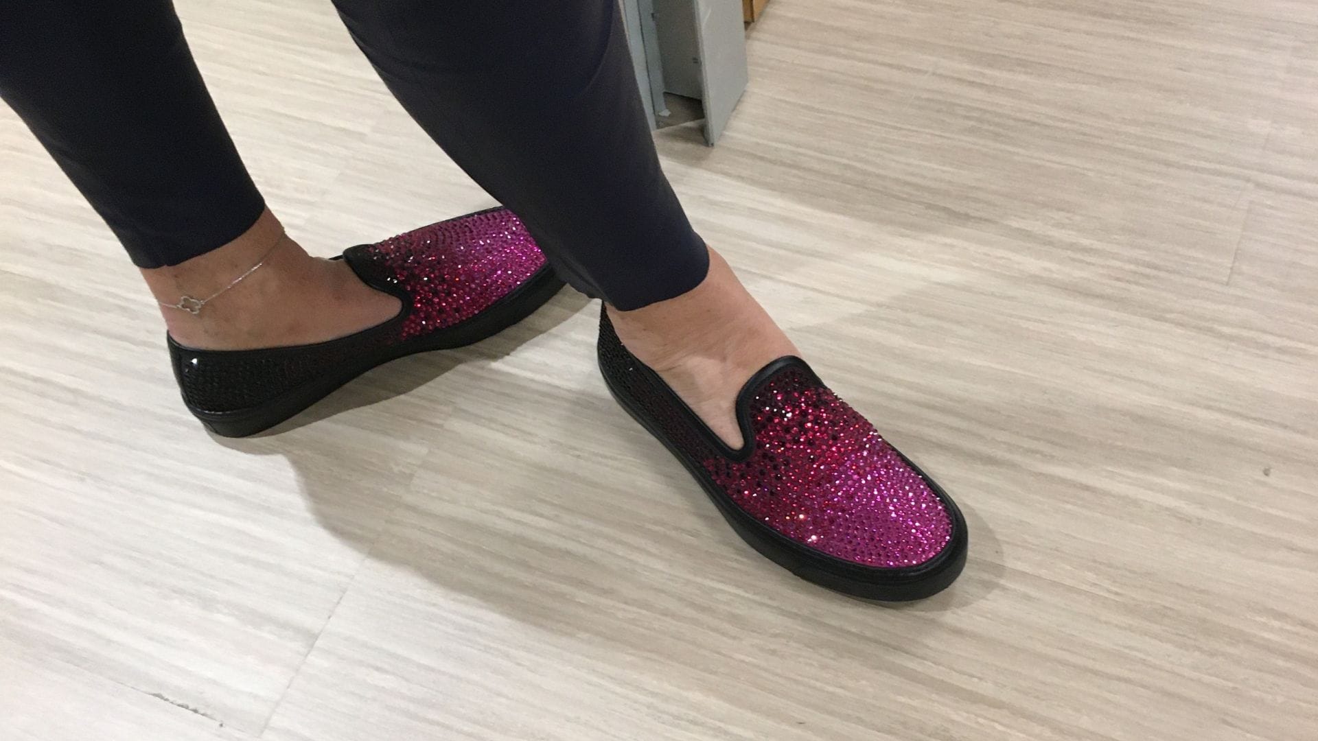 LVHN's Deputy Physician in Chief of the Lehigh Valley topper Cancer Institute Dr. Lori Alfonse has a pair of pink shoes for e