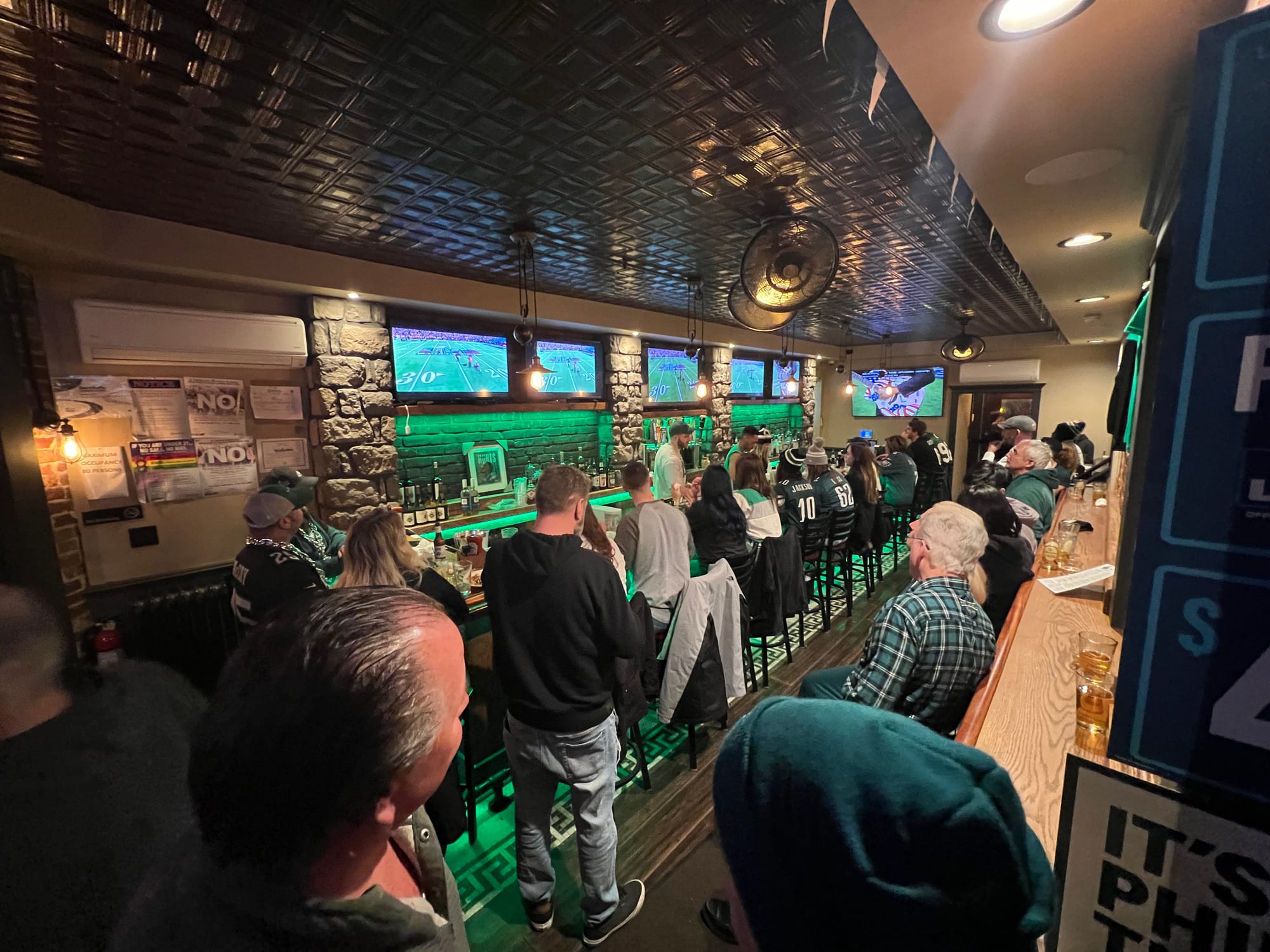 Many Lehigh Valley Eagles fans watched the 2023 Super Bowl from The Nest, an Eagles-themed sports bar.