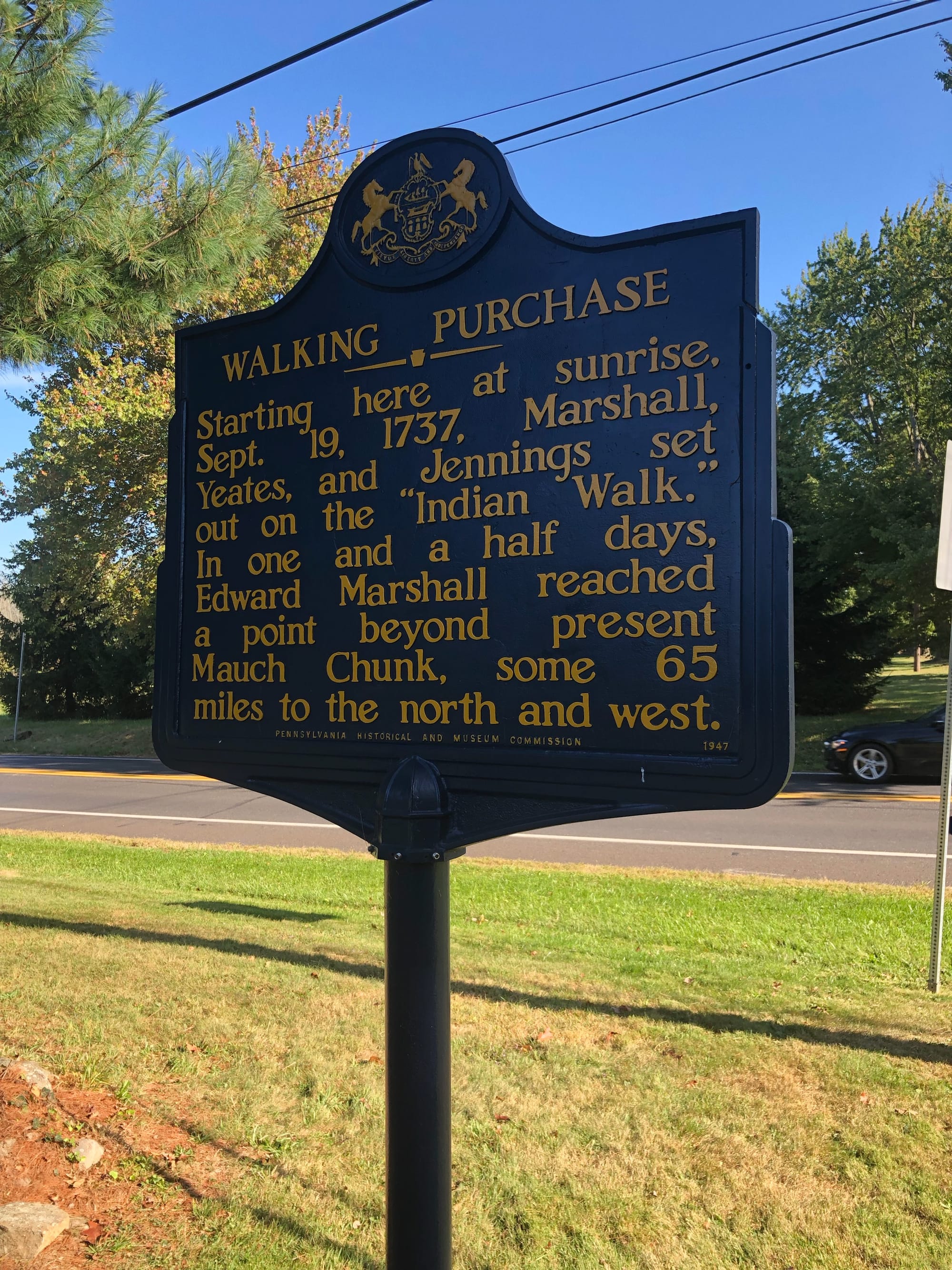 "The Walking Purchase Healing Journey” took place Sept. 21, 2019. Members of the Lenape Nation of Pennsylvania and the Bachma