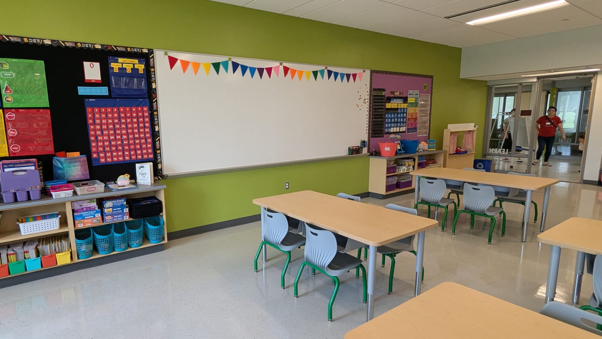A new kindergarten classroom at Gockley Elementary during an open house Sunday.