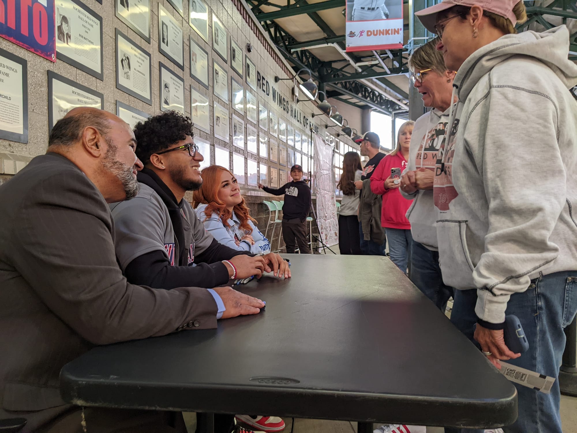 Brito met with fans, including sisters Pam Kirkwood & Linda Hansen, who attended the game where he collapsed