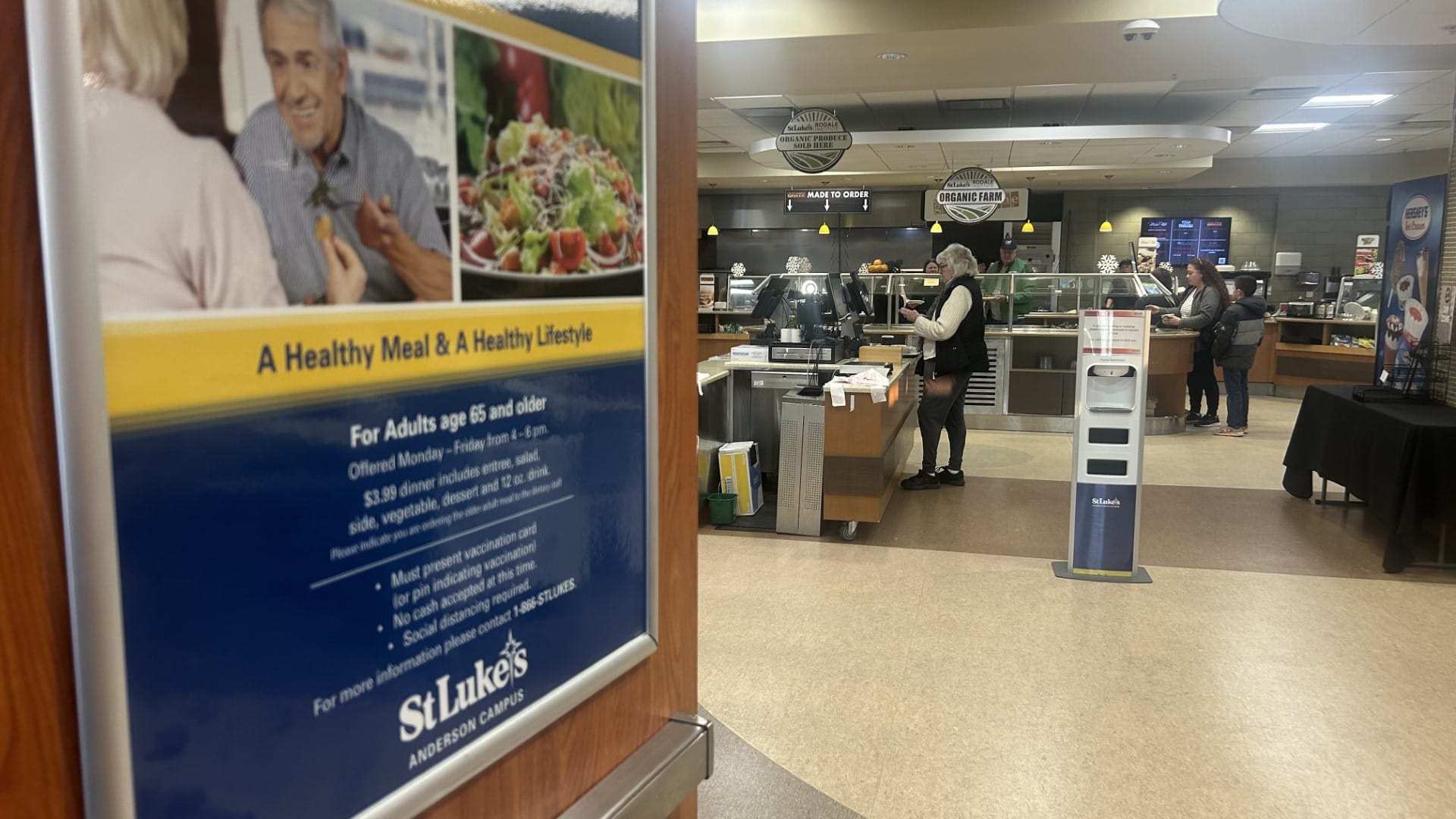 The older adult meal program at St. Luke’s Anderson campus offers a low-cost, nutritious meal to people across the Lehigh Val