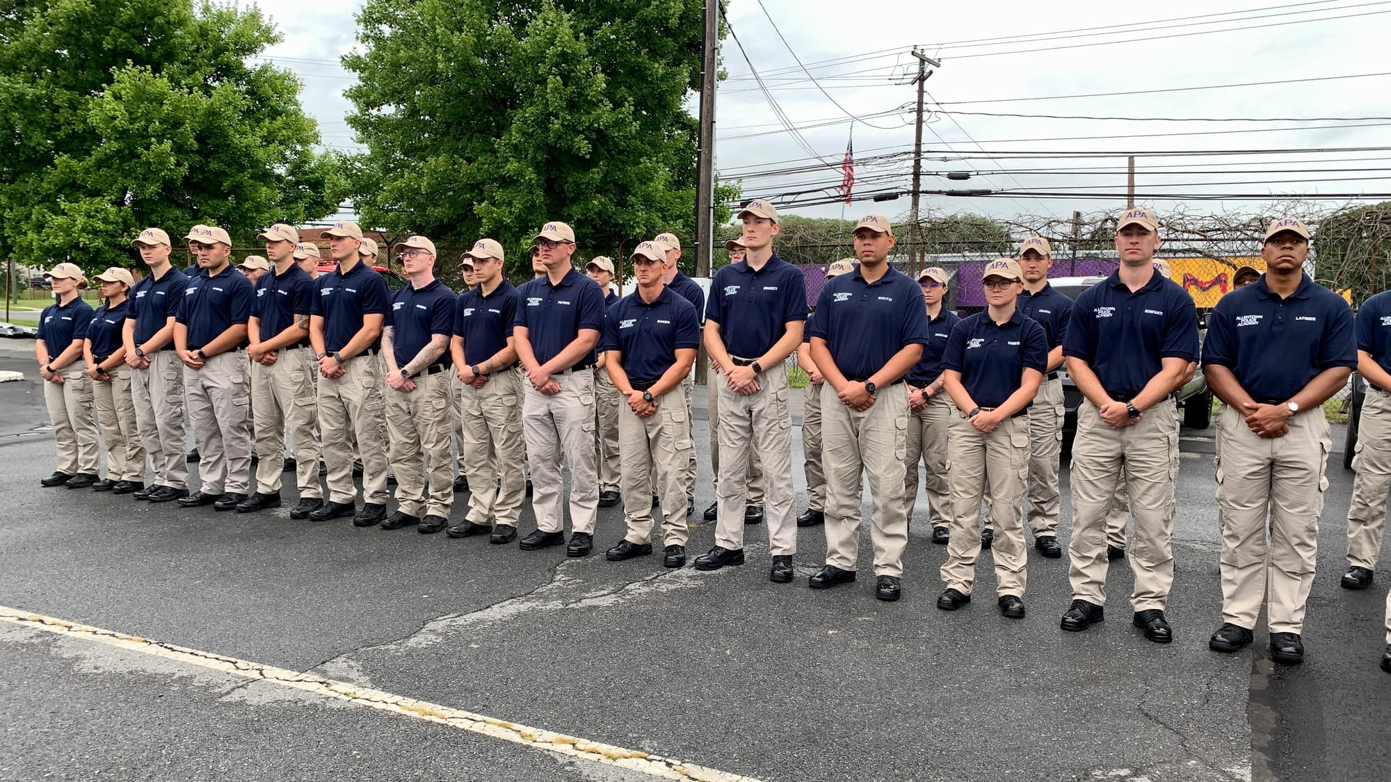 The Allentown Police Academy attends the Allentown Fire Academy and Emergency Operations Center Ribbon-Cutting and Dedication