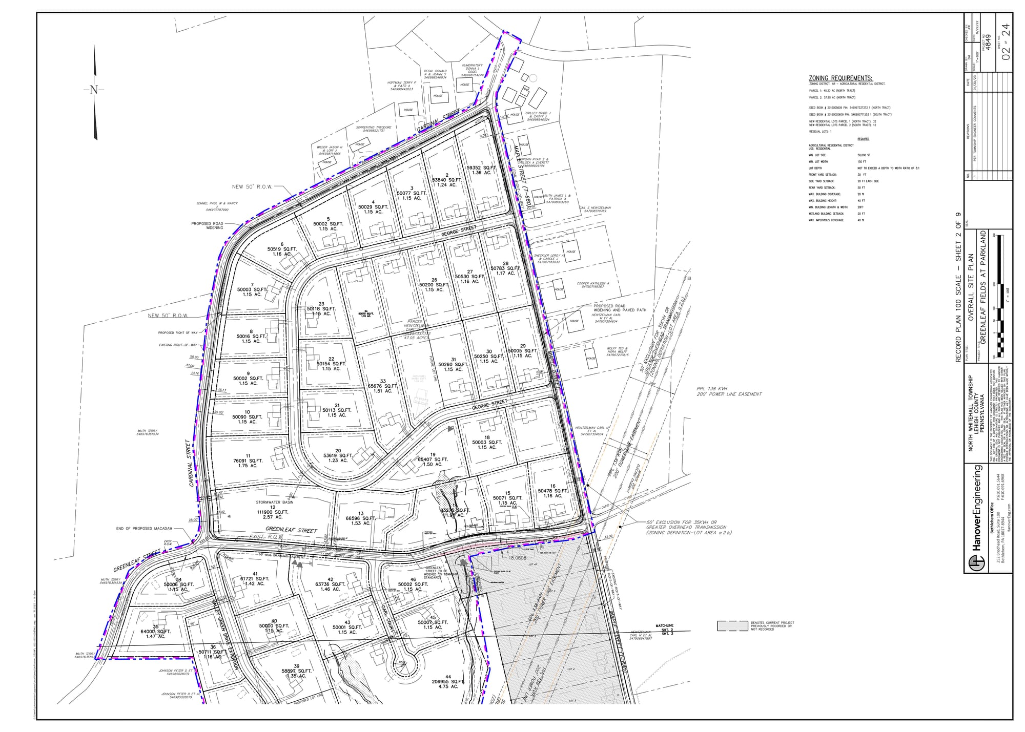 The first part of the plan for Greenleaf Fields at Parkland.