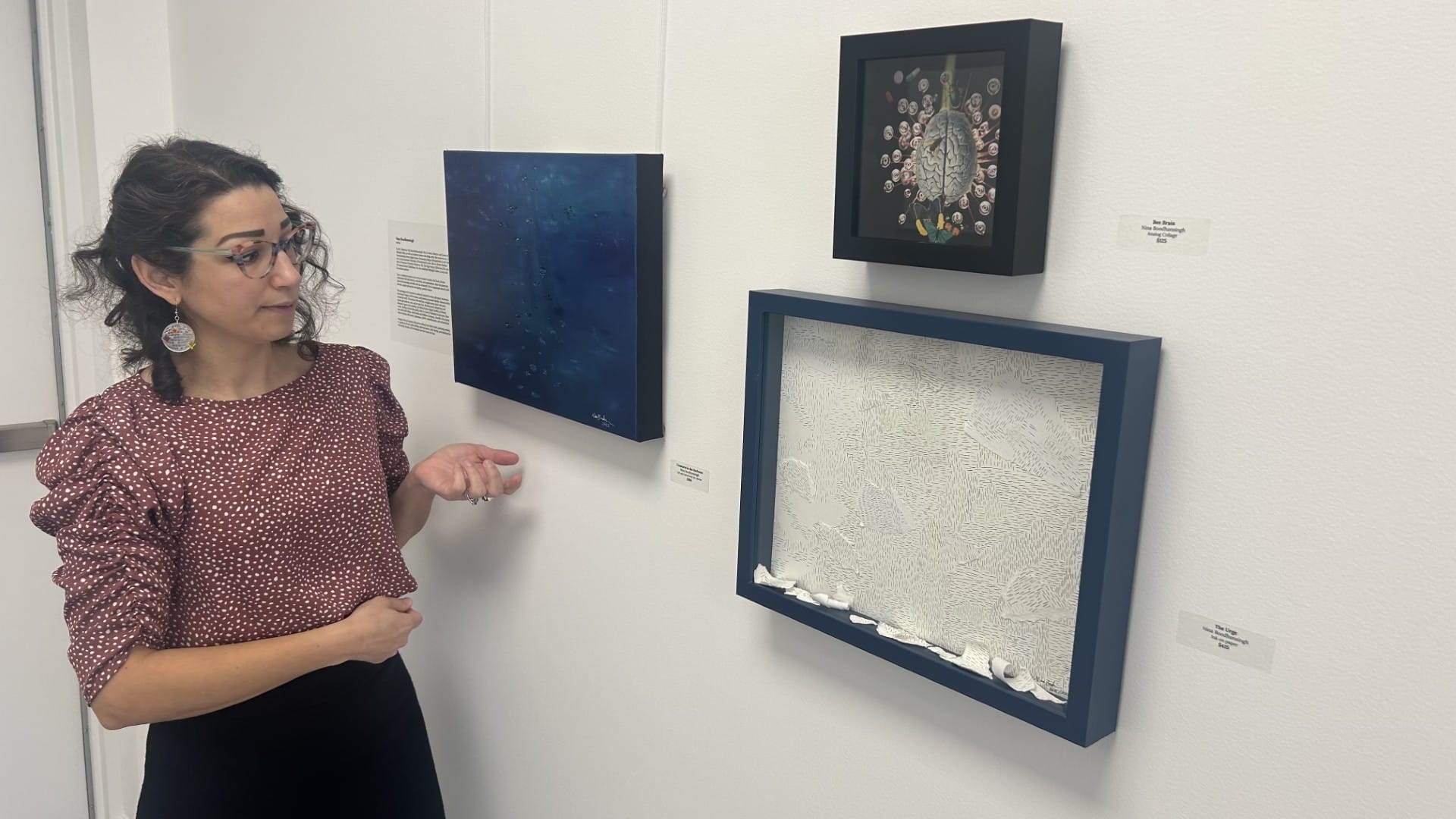 Nina Boodhansingh shows off her own works in the current show at Midnight Gallery.