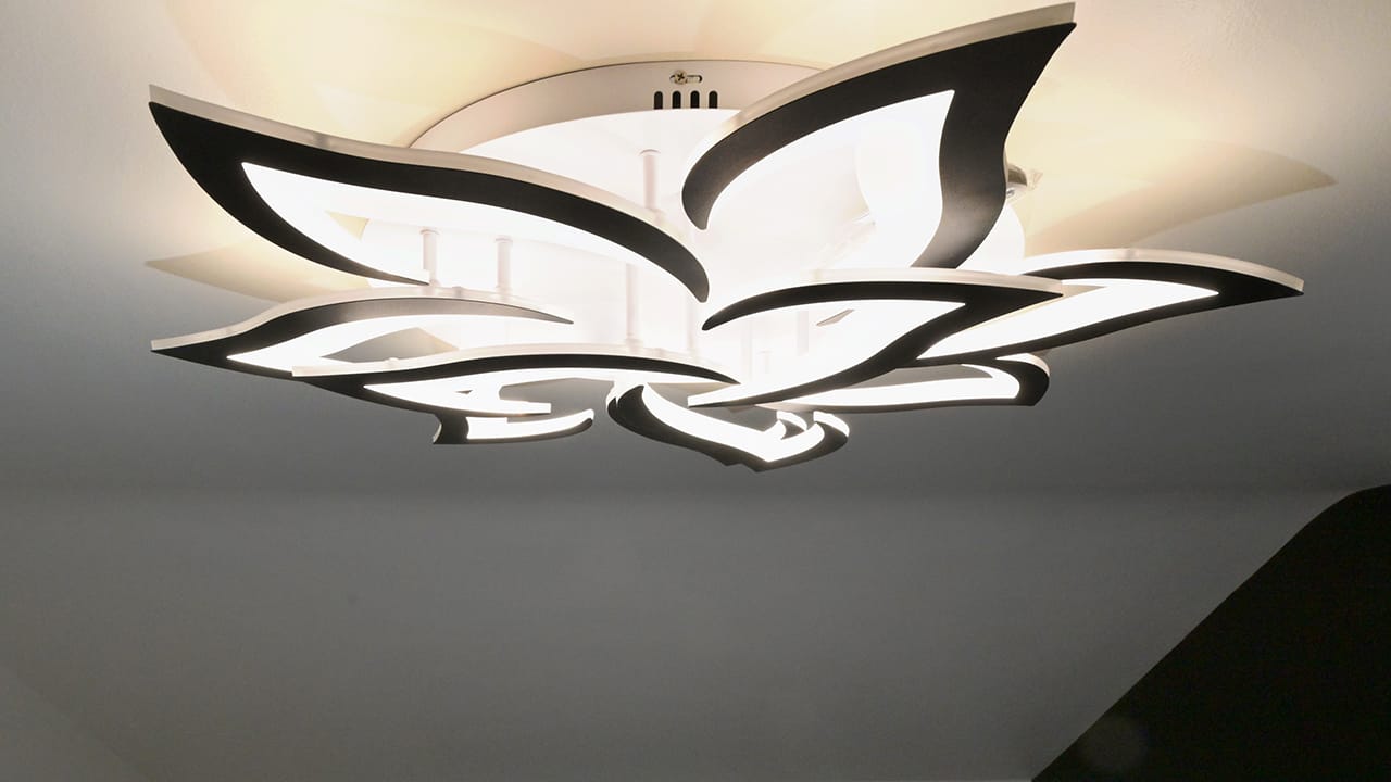 A light fixture in the West Bethlehem home renovated by Wandra Cain.