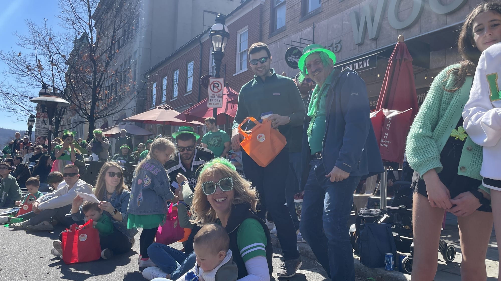 Crowds line either side of Main Street Bethlehem for the Parade of Shamrocks on March 16, 2024.
