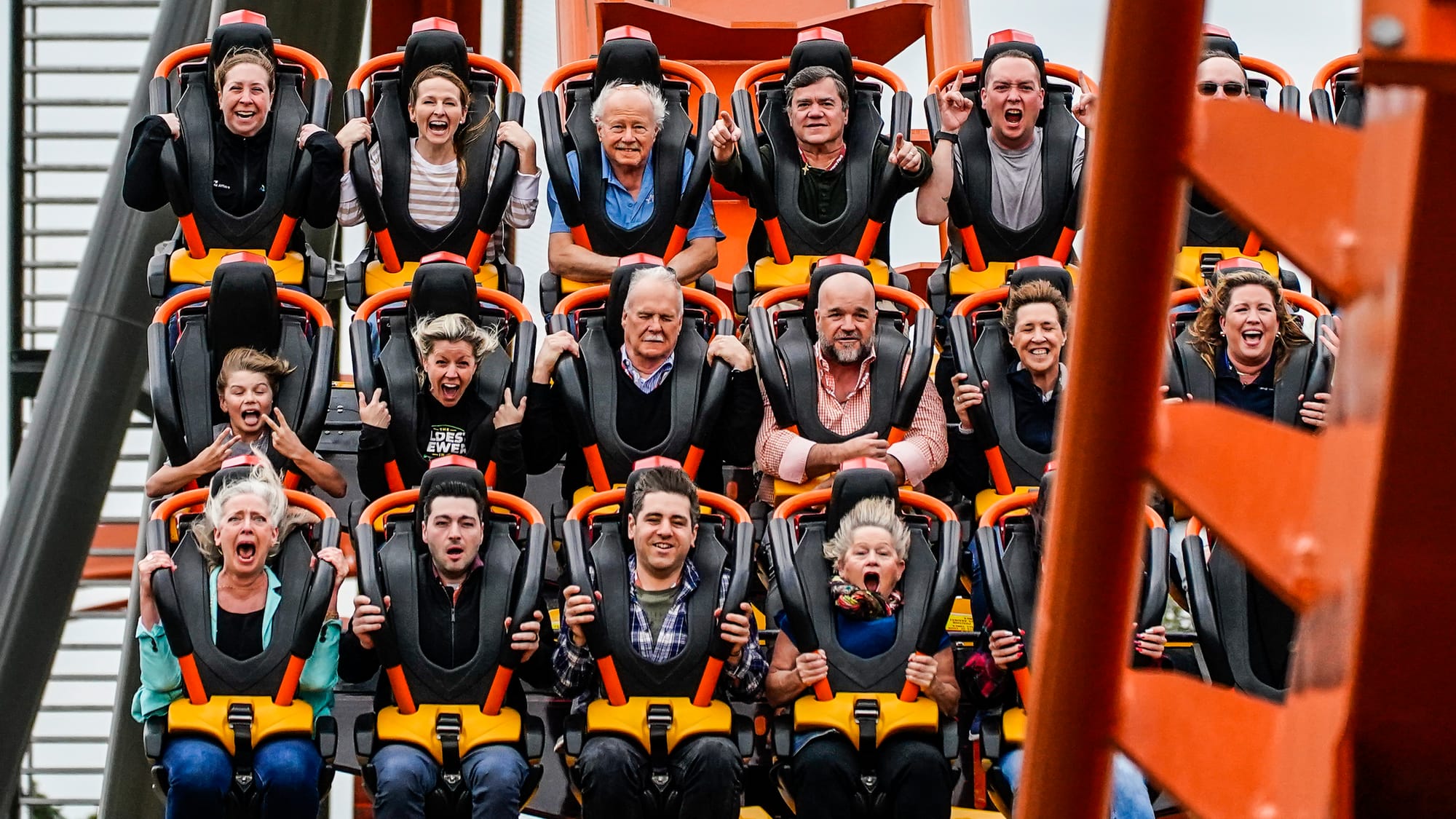 Dorney Park & Wildwater Kingdom held a ribbon-cutting ceremony Wednesday for Iron Menace, the Northeast's first-ever "dive" r