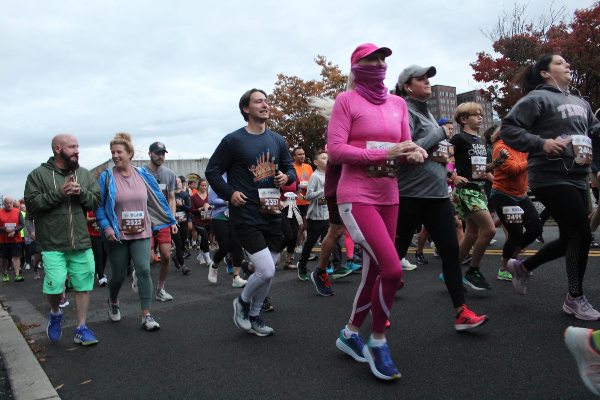 Runners at the Bethlehem Running Festival's first day.