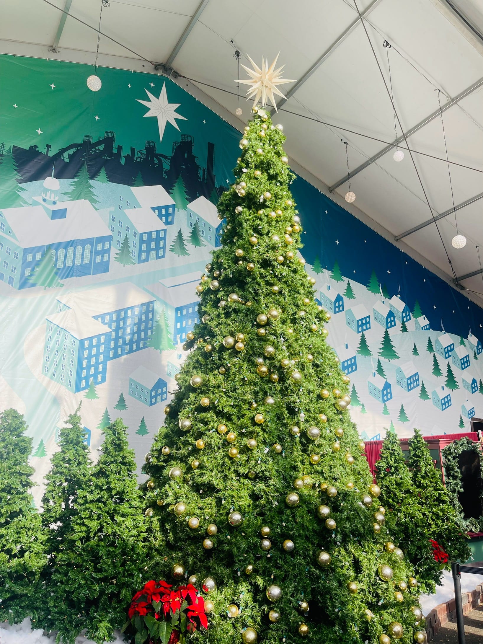 Christkindlmarkt at SteelStacks is full of holiday décor and vendors selling ornaments and other Christmas-inspired items for