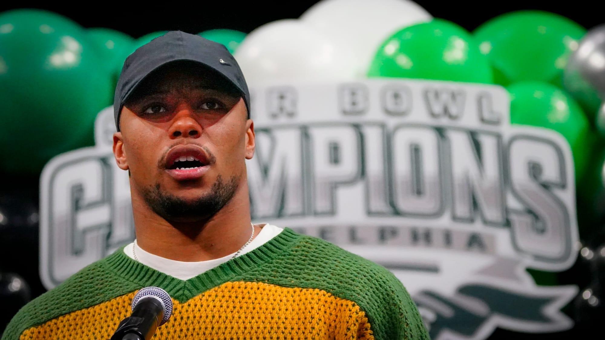 A Lehigh Valley celebration for Philadelphia Eagles running back Saquon Barkley was held at PPL Center in Allentown, Pa. on S