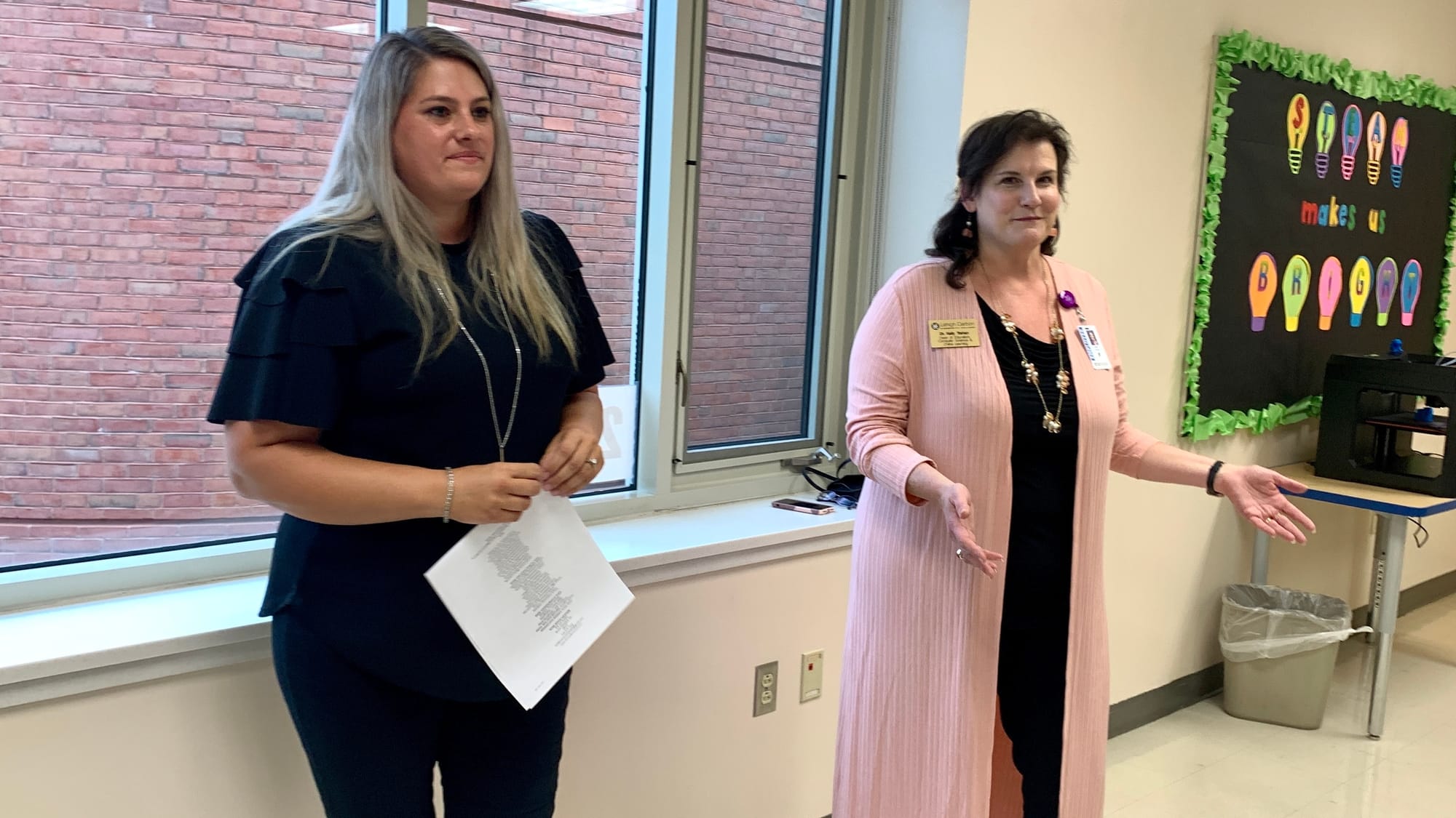 Assistant Director of SHINE Lindsay Miller and LCCC Dean Kelly Trahan speak about the program.