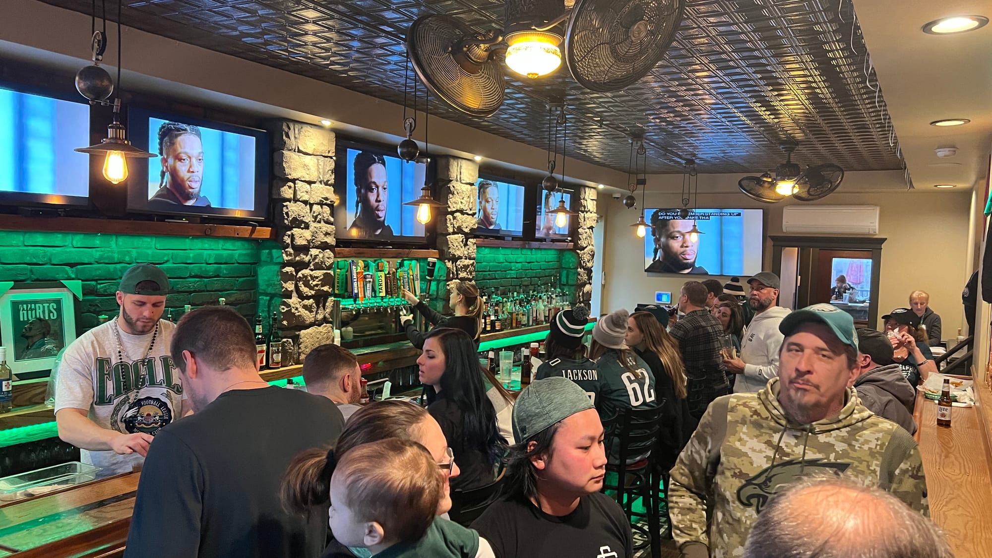 Many Lehigh Valley Eagles fans watched the 2023 Super Bowl from The Nest, an Eagles-themed sports bar.