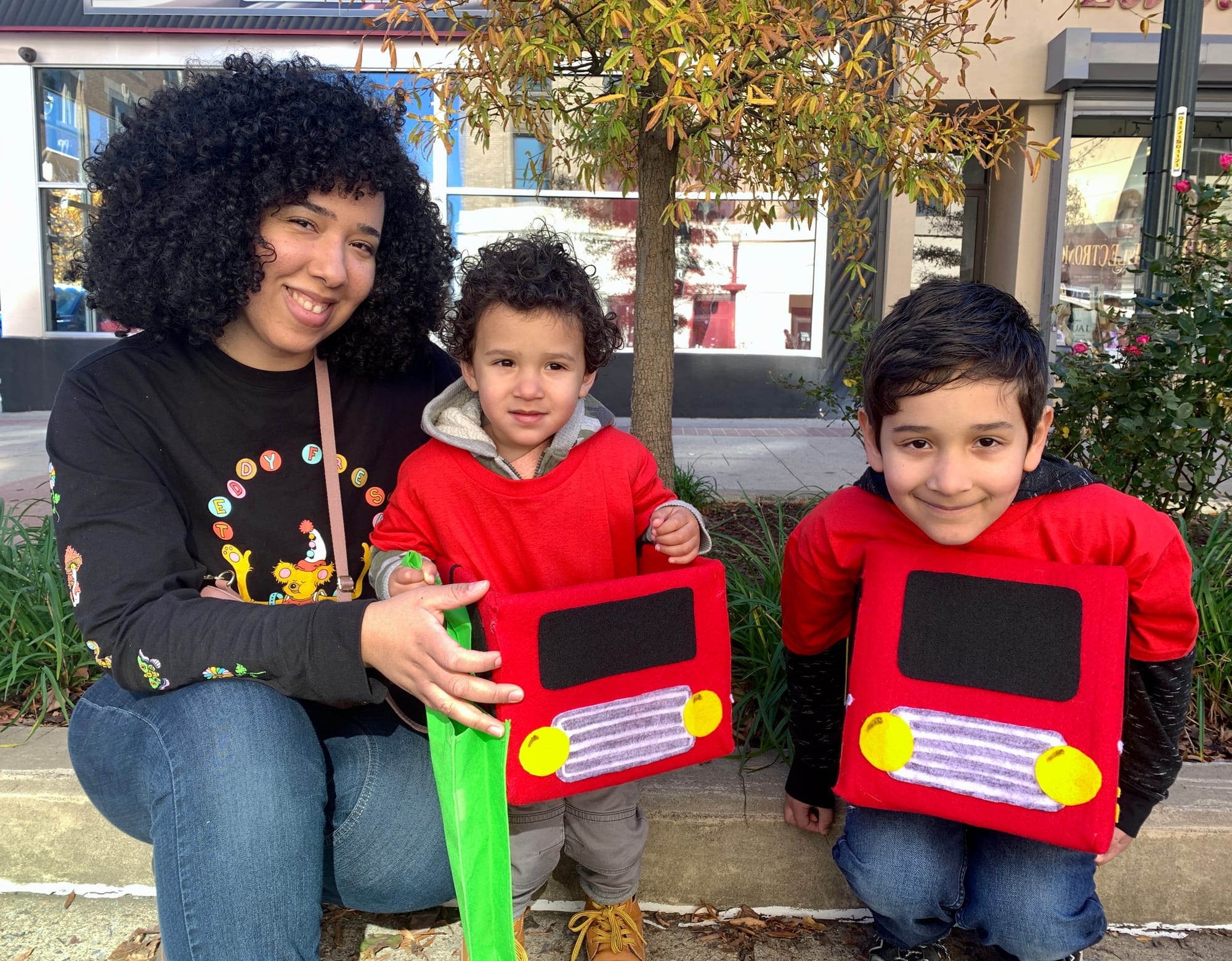 Allentown resident Evanie Zaborowski with her kids, Xavier and Dimitri.