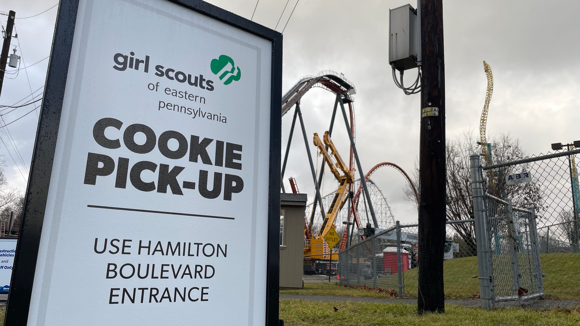 A number of Lehigh County Girl Scout troops arrived at Dorney Park on Saturday to pick up their shares of cookies.