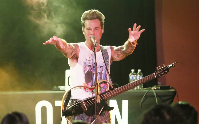 Former teen star Ryan Cabrera performs at Easton's One Centre Square in December 2019