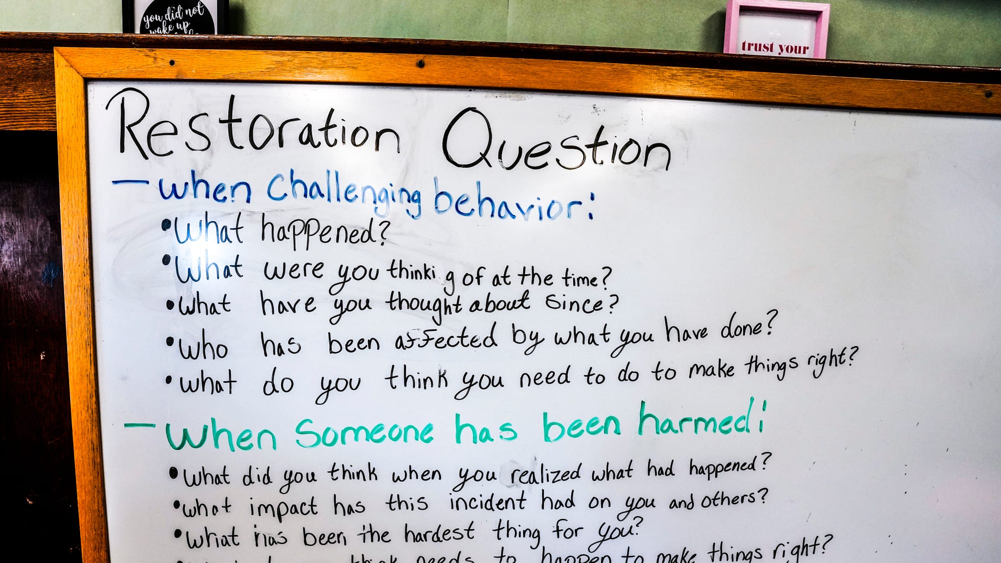 Conflict resolution questions at Raub Middle School in Allentown, Pa. on Thursday, October 17, 2024. The Cure Violence Pilot 