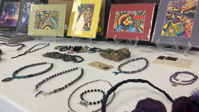 Some art on display at the Artists in Recovery exhibit.