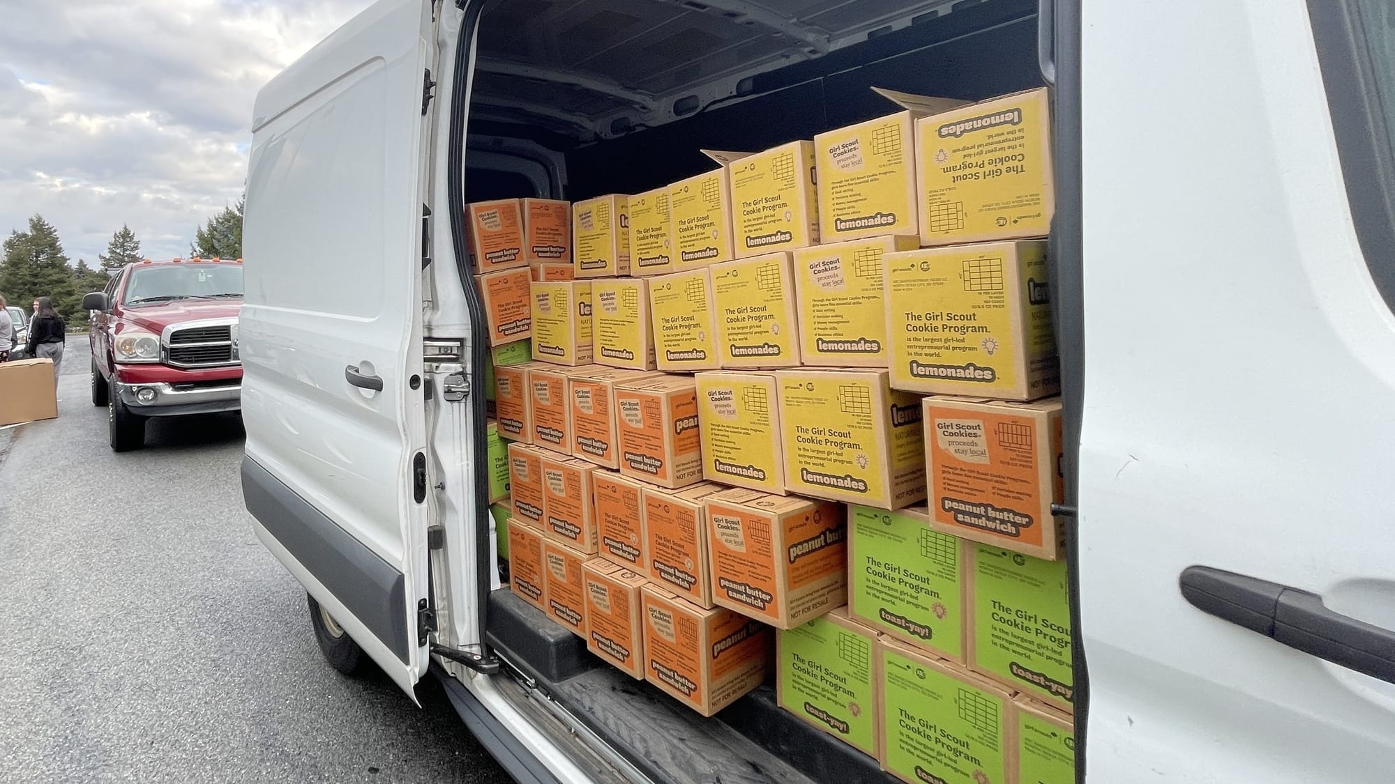 Girl Scout Troop 6741 is set to sell 6,000 boxes of cookies for its popular annual fundraiser. "Come buy cookies in New Tripo