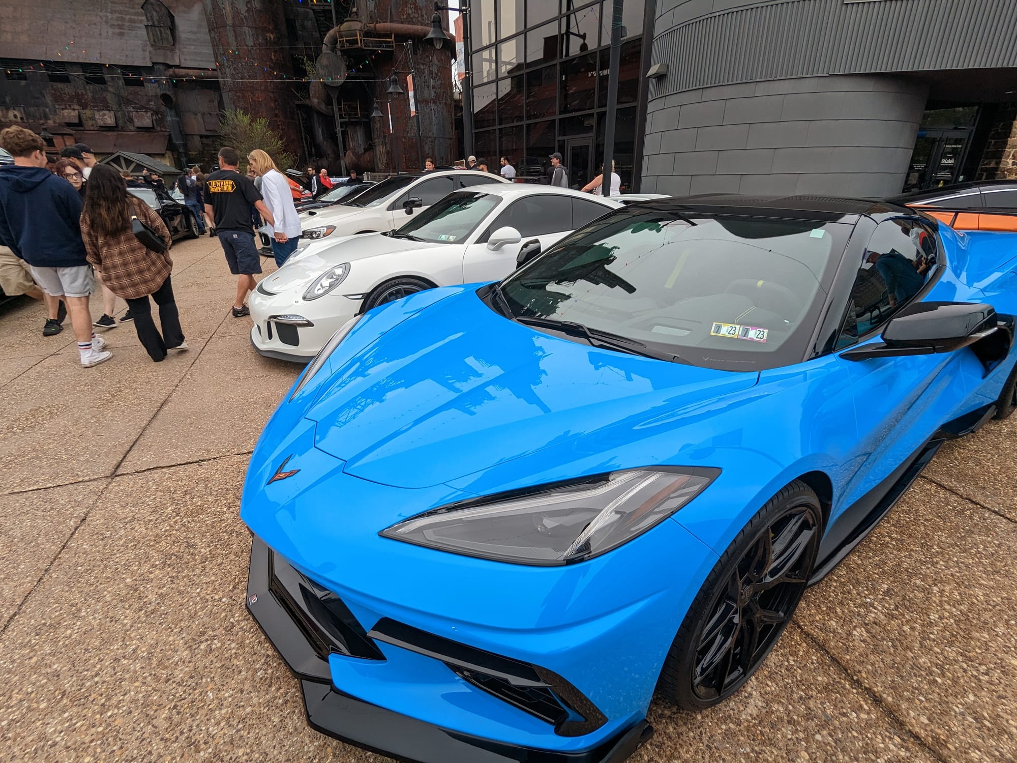 Among the cars display were an array of modern sports cars, both imported and -- like this Chevrolet Corvette -- American-mad