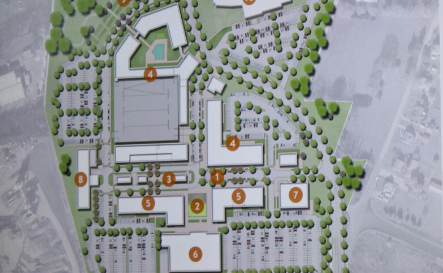 Image of the project displayed on screens during Tuesday's meeting